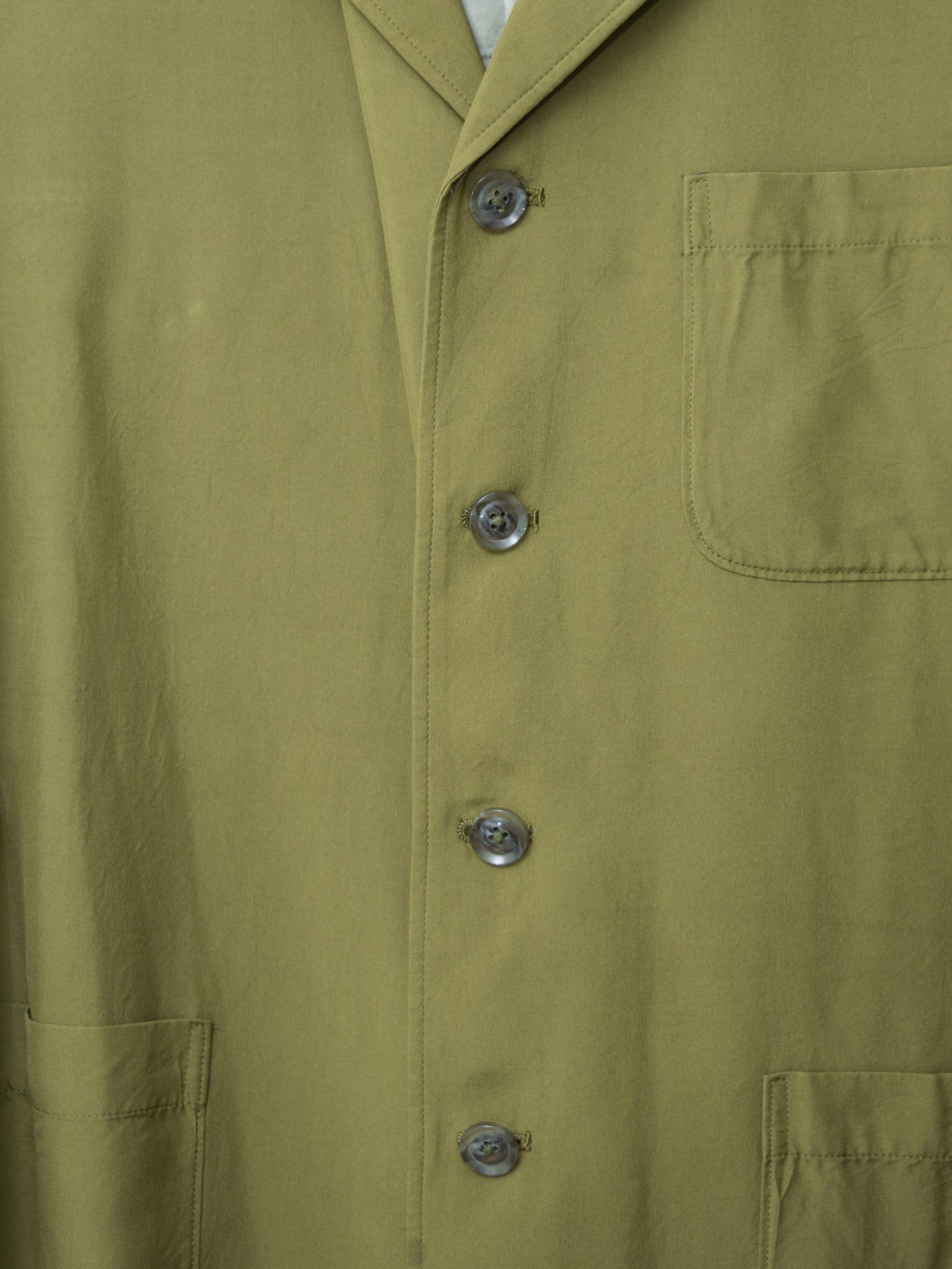 patch pocket tailored jacket gold moss ∙ silk ∙ large