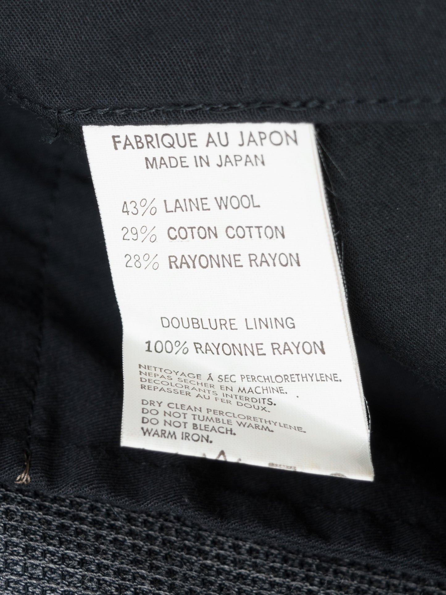 knit double pleat trousers grey ∙ wool cotton rayon ∙ large