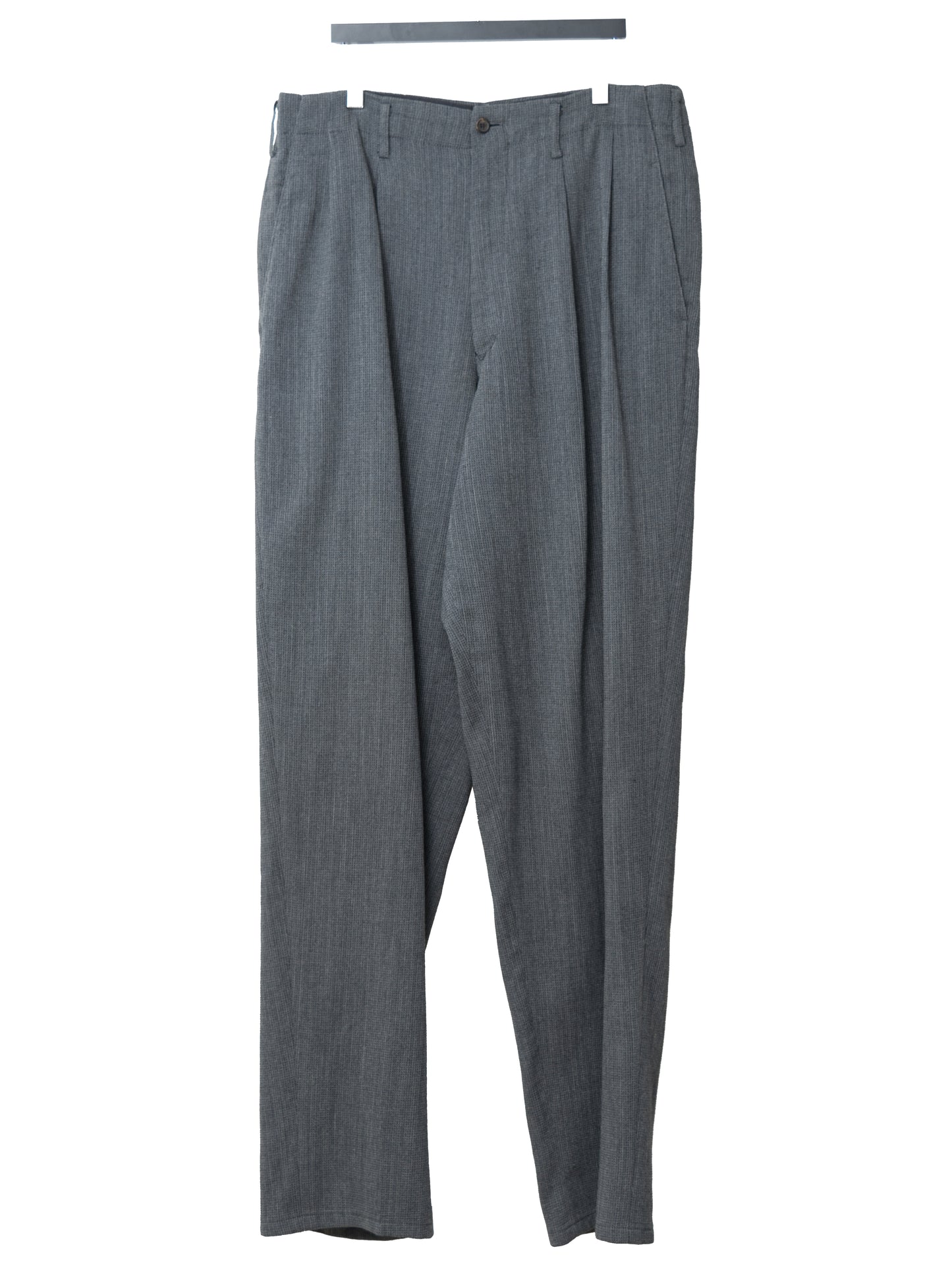 knit double pleat trousers grey ∙ wool cotton rayon ∙ large
