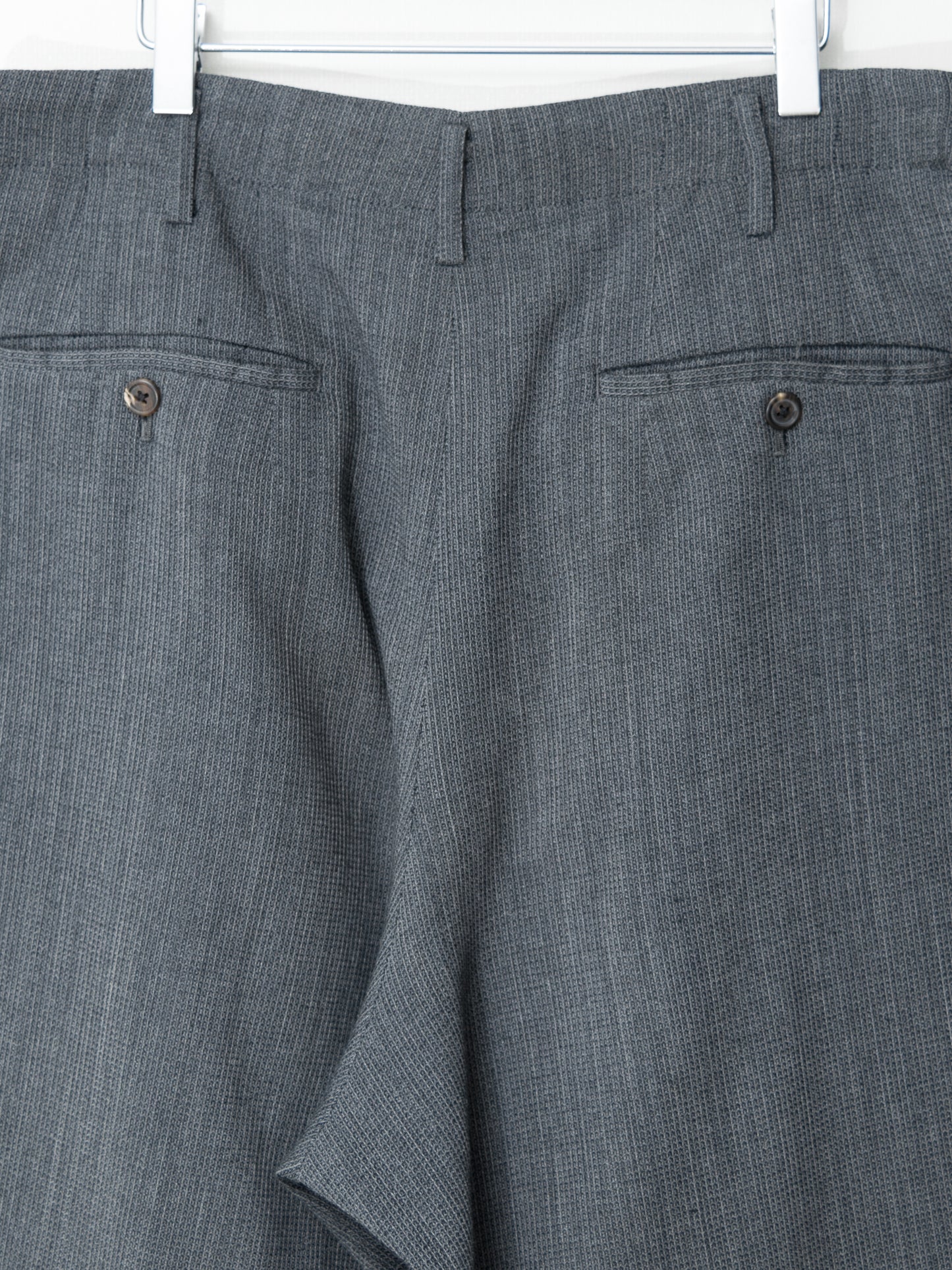 knit double pleat trousers grey ∙ wool cotton rayon ∙ large