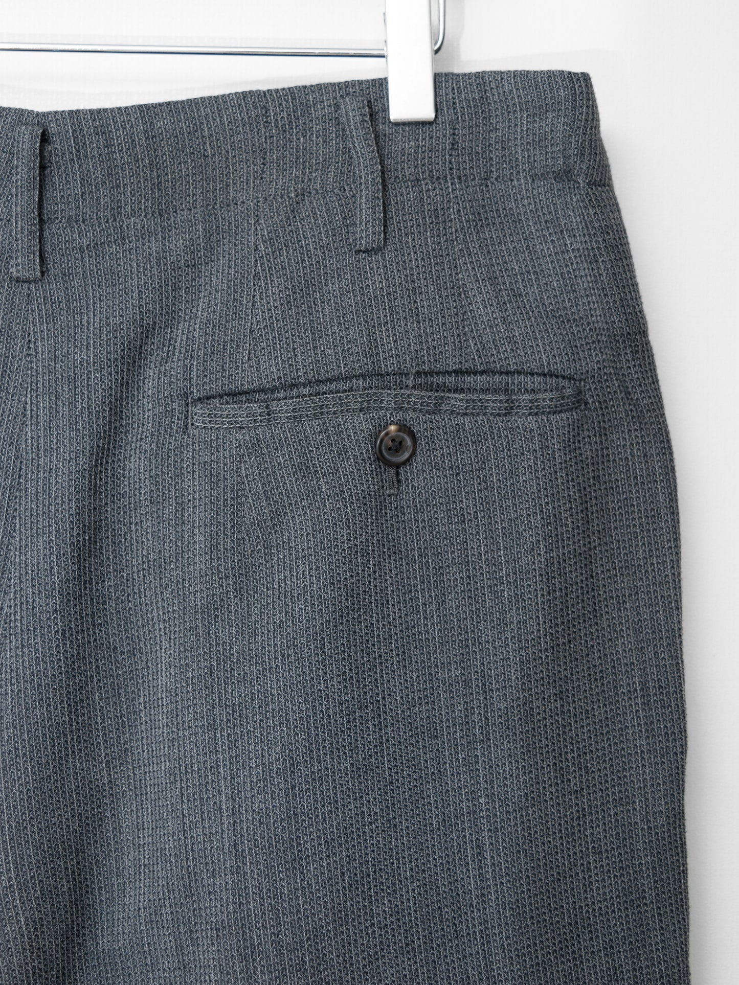knit double pleat trousers grey ∙ wool cotton rayon ∙ large