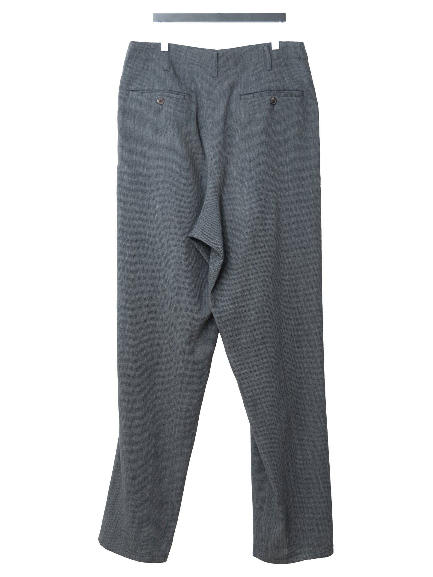knit double pleat trousers grey ∙ wool cotton rayon ∙ large