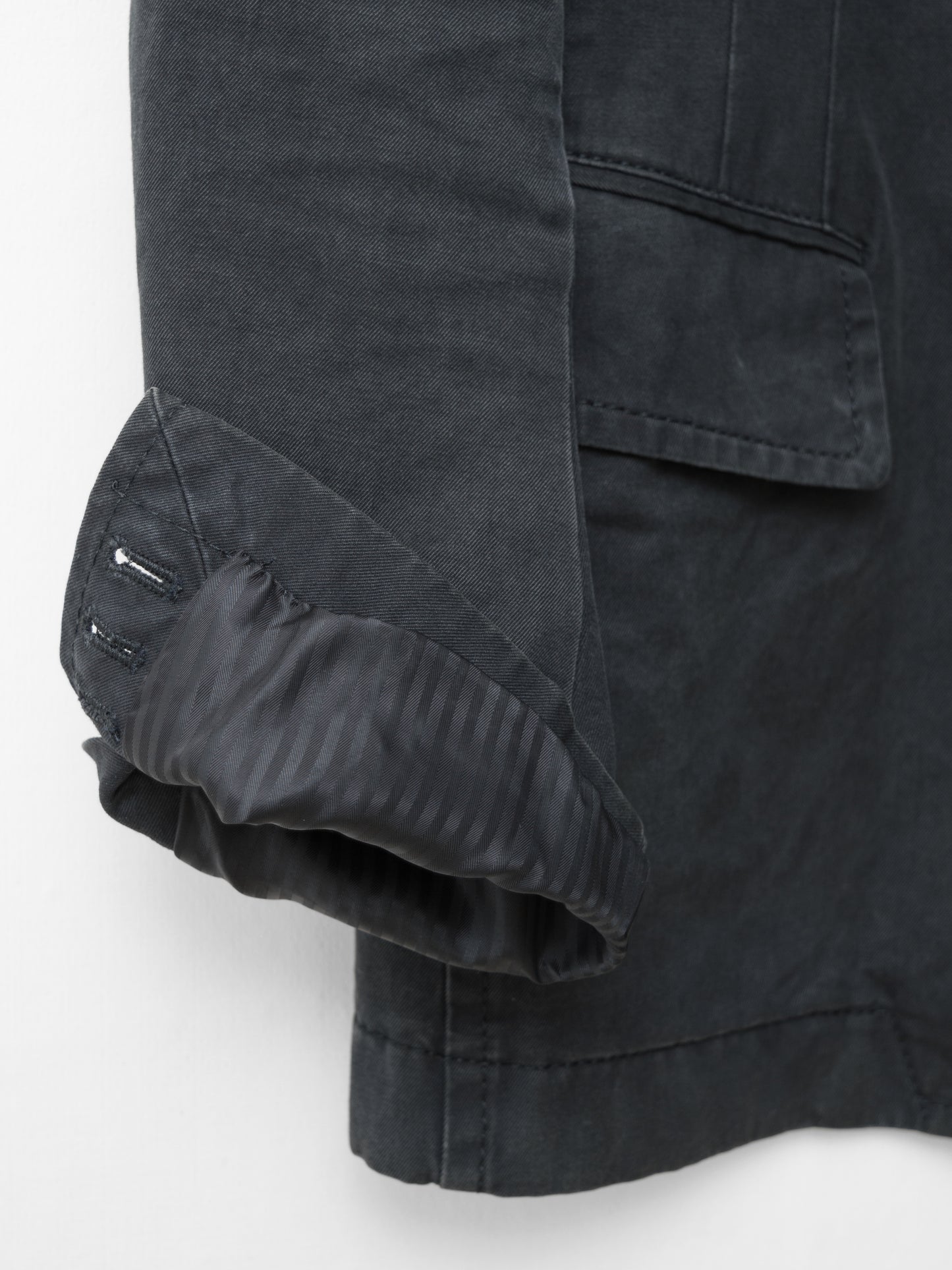 pigment dyed convertible tailored jacket dust grey ∙ cotton ∙ small
