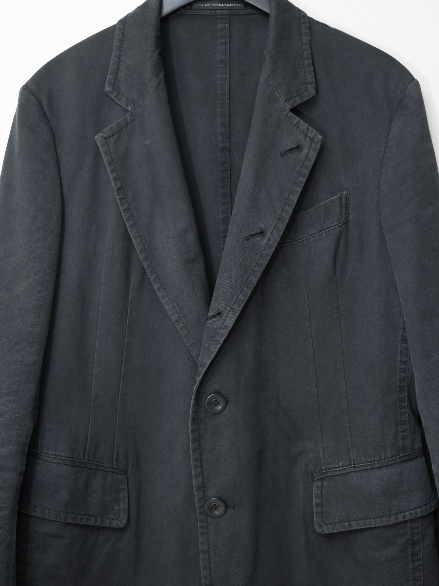 pigment dyed convertible tailored jacket dust grey ∙ cotton ∙ small