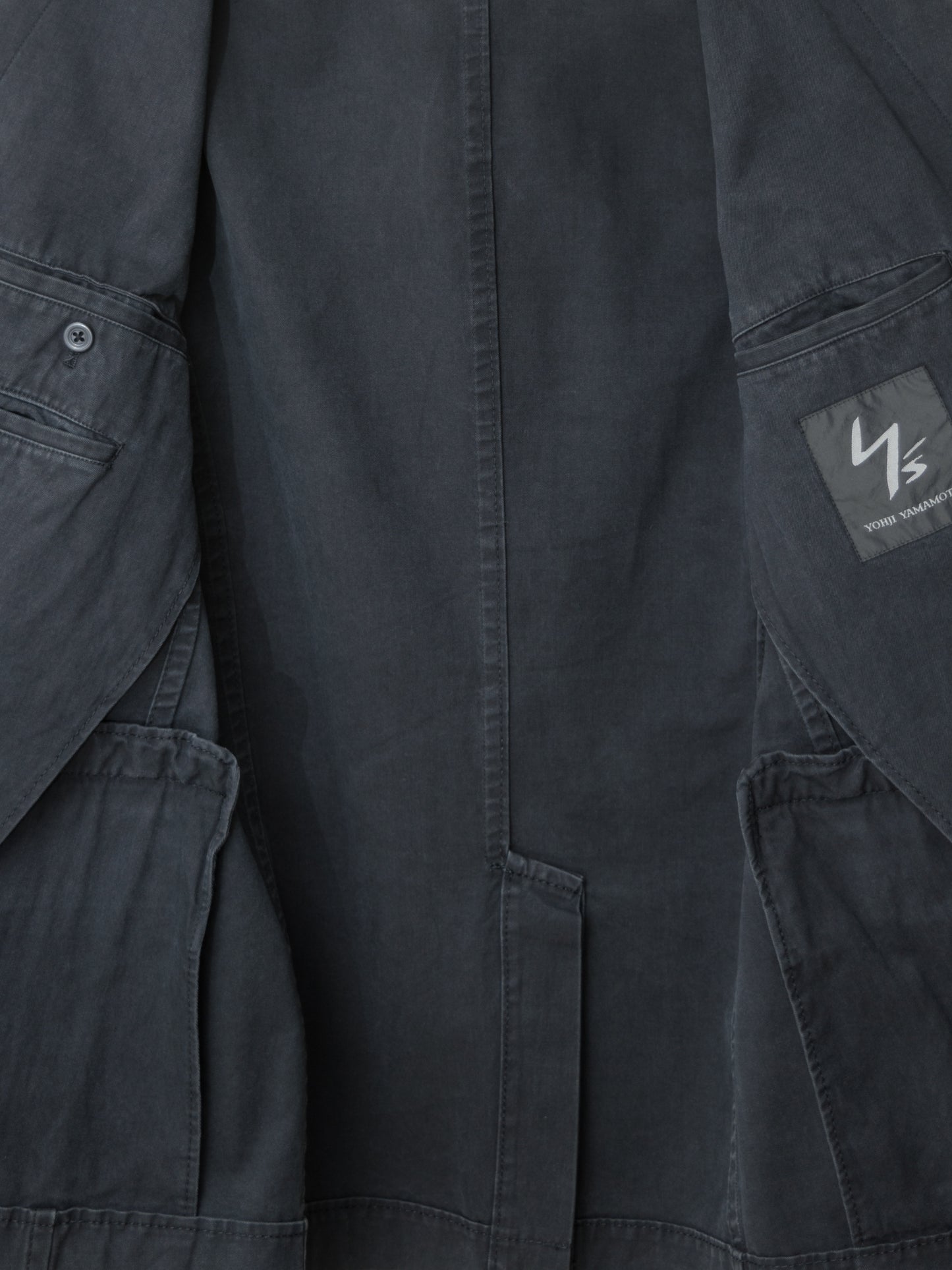 pigment dyed convertible tailored jacket dust grey ∙ cotton ∙ small