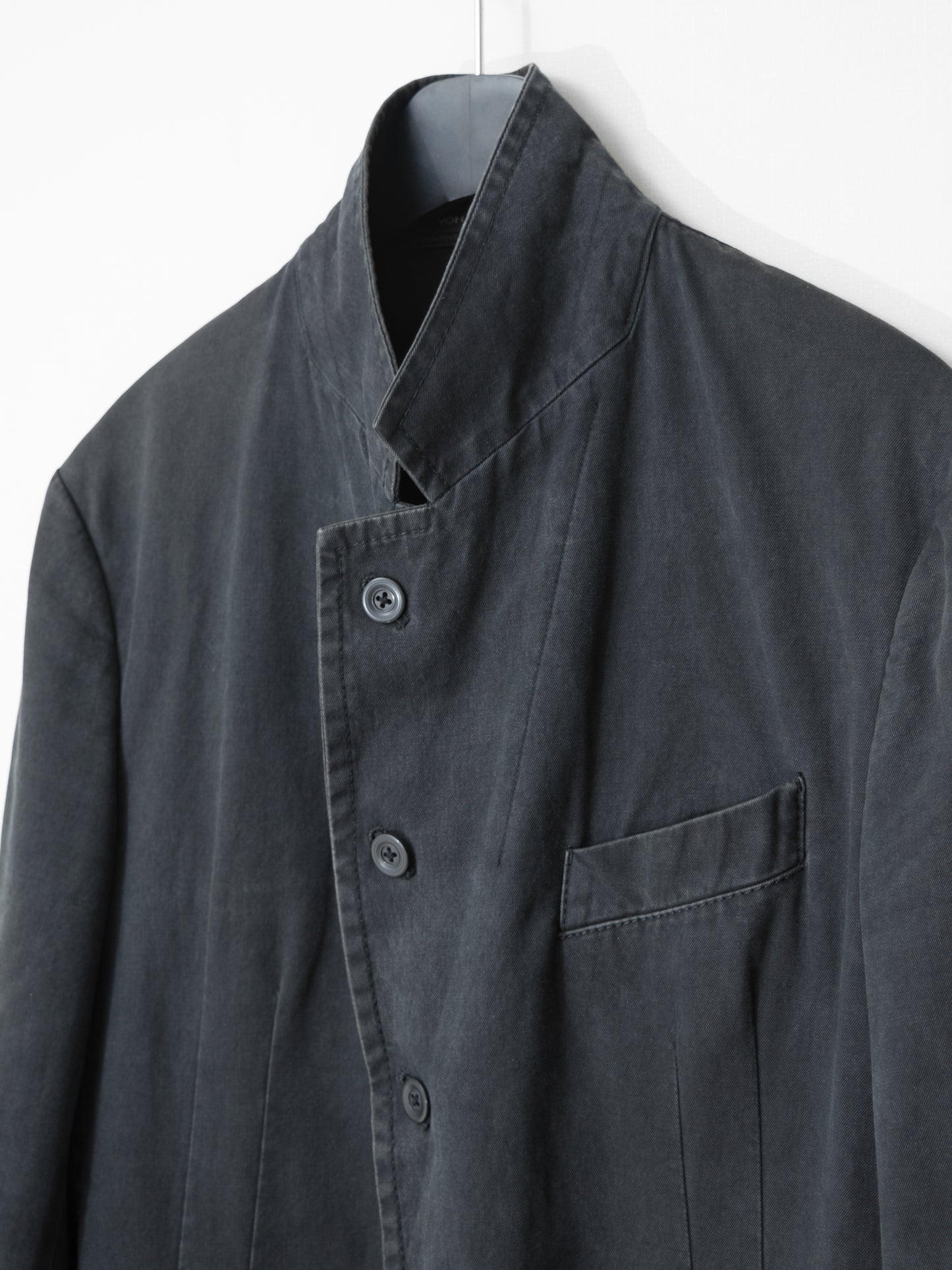 pigment dyed convertible tailored jacket dust grey ∙ cotton ∙ small