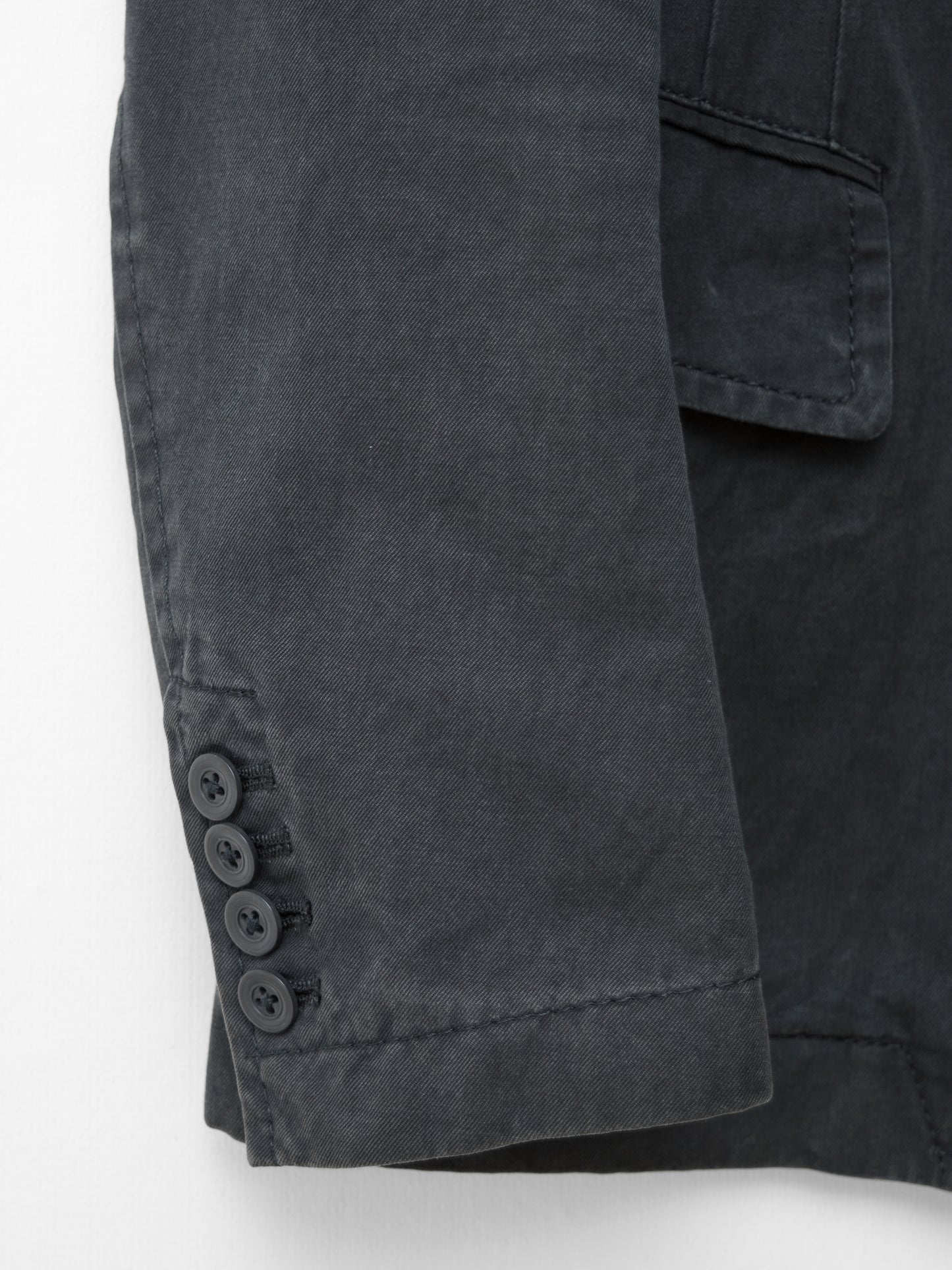 pigment dyed convertible tailored jacket dust grey ∙ cotton ∙ small