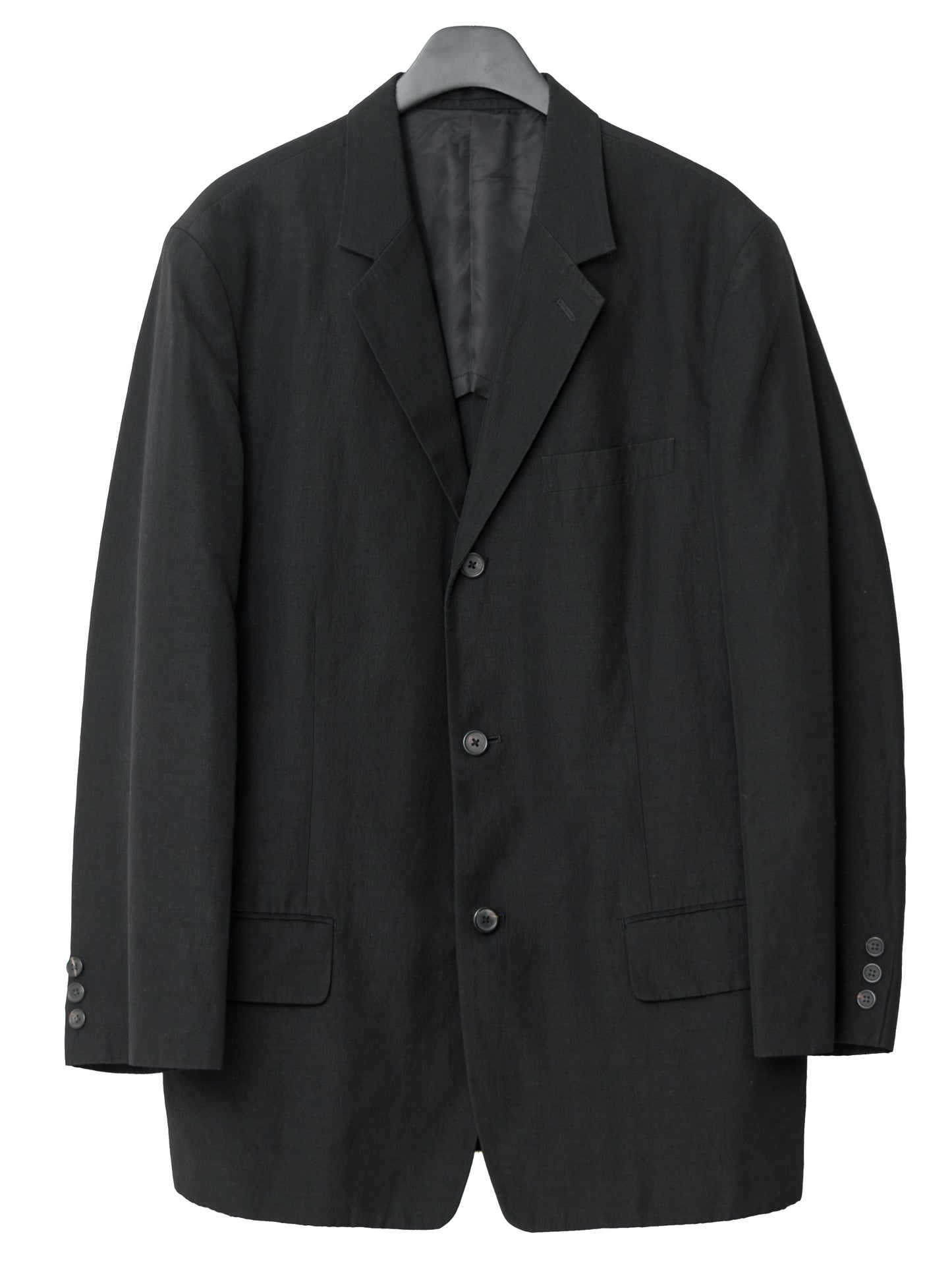 tailored jacket black ∙ wool linen ∙ large