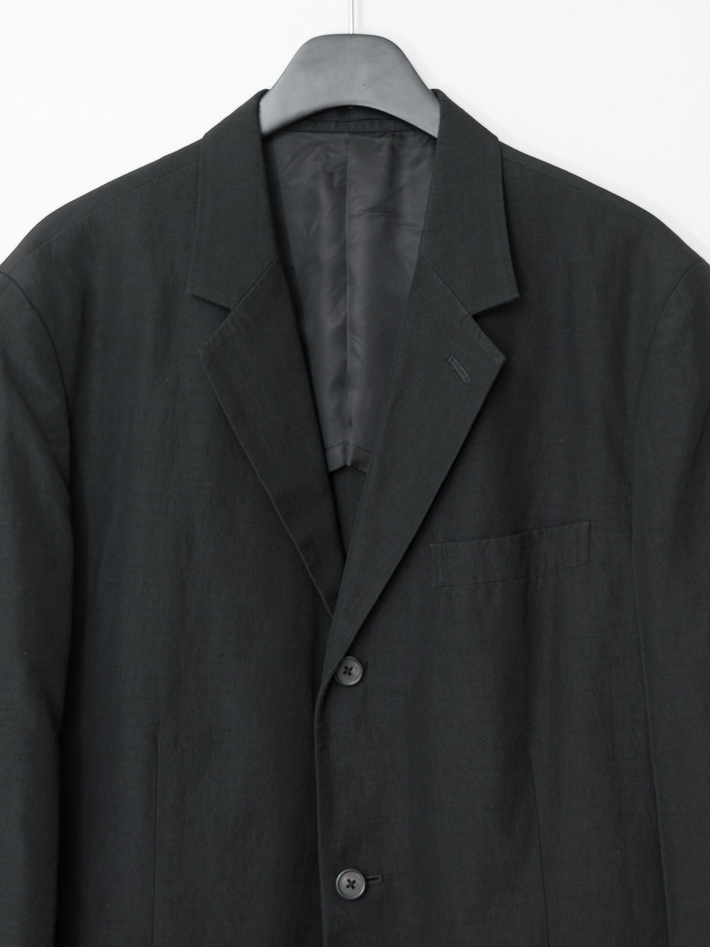 tailored jacket black ∙ wool linen ∙ large