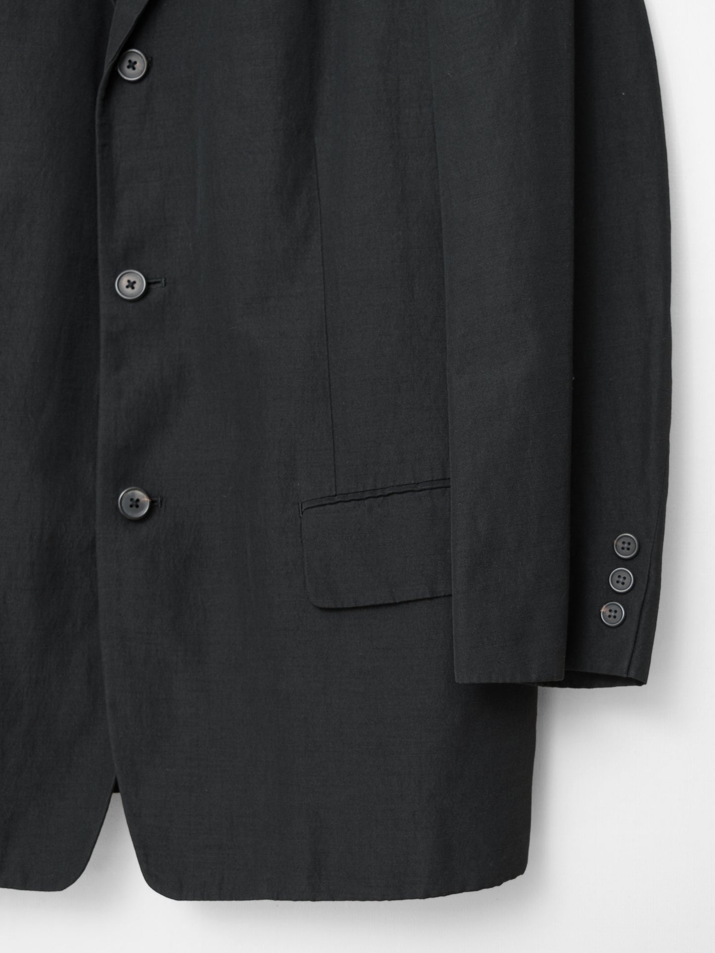 tailored jacket black ∙ wool linen ∙ large