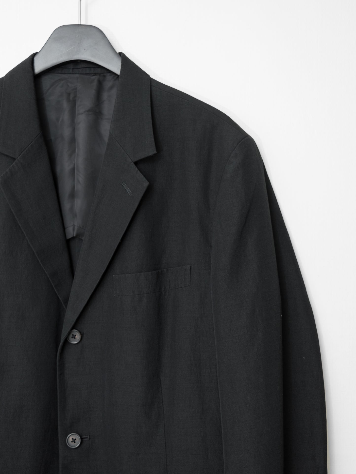 tailored jacket black ∙ wool linen ∙ large