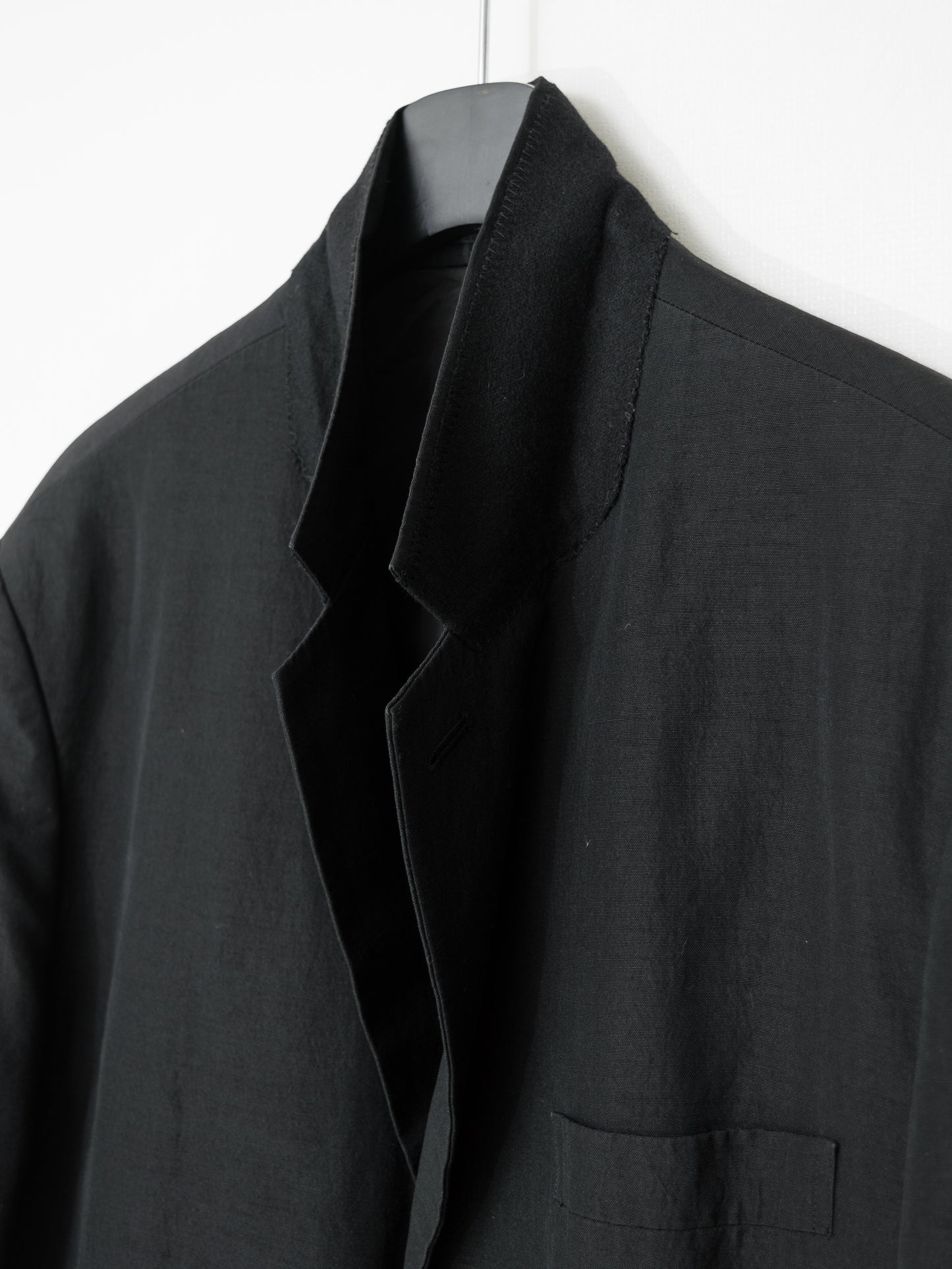 tailored jacket black ∙ wool linen ∙ large
