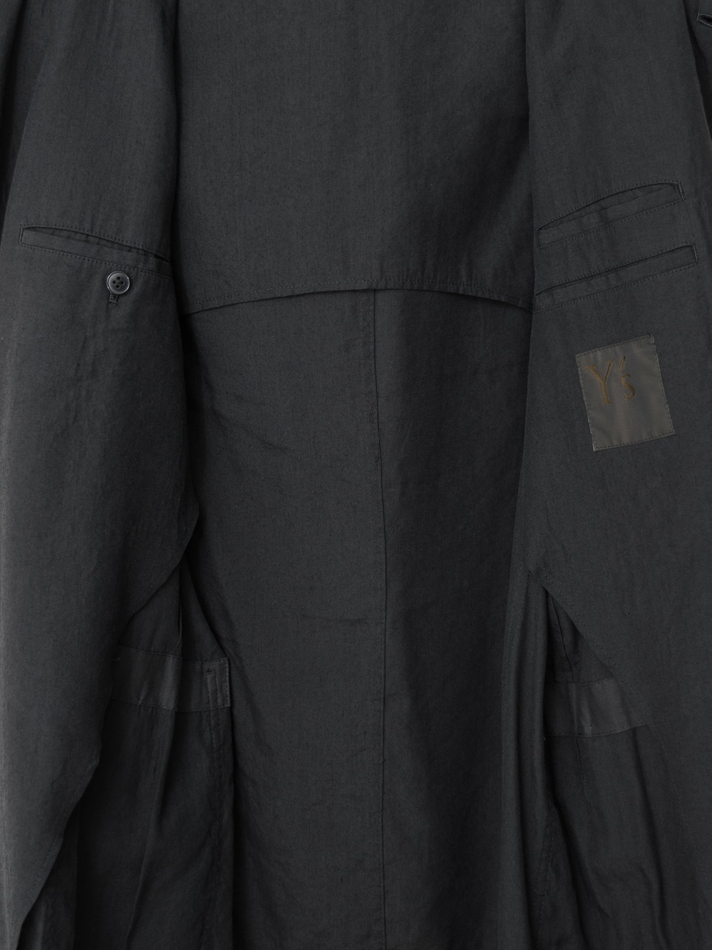 s/s 08 hooded tailored jacket black ∙ ramie rayon ∙ medium