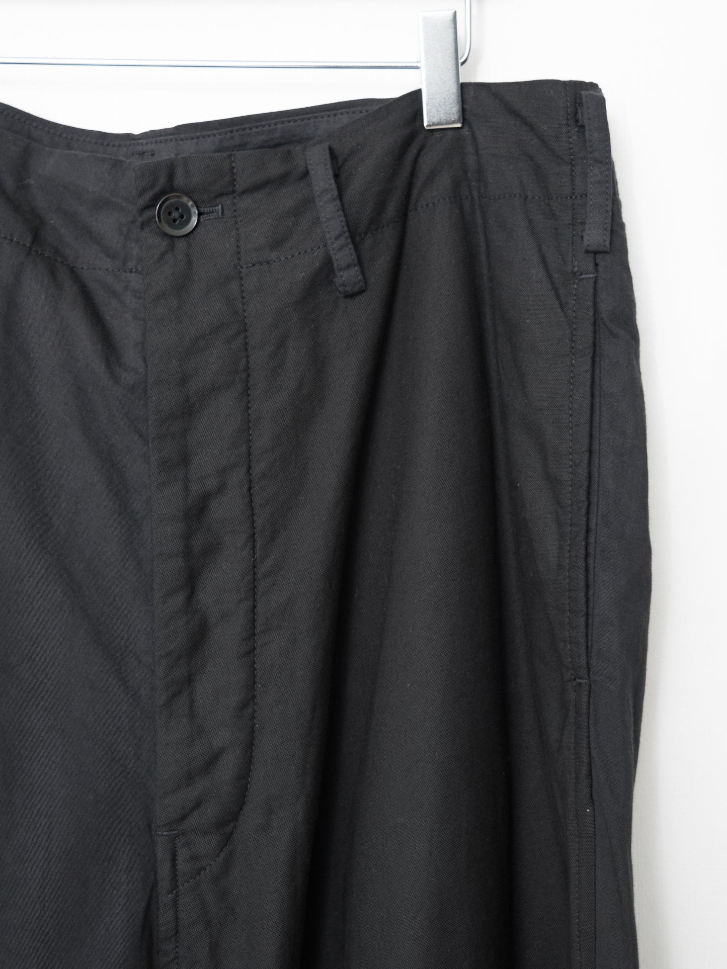 s/s 09 garment dyed contrast panel sarouel pants black ∙ cotton rayon ∙ medium