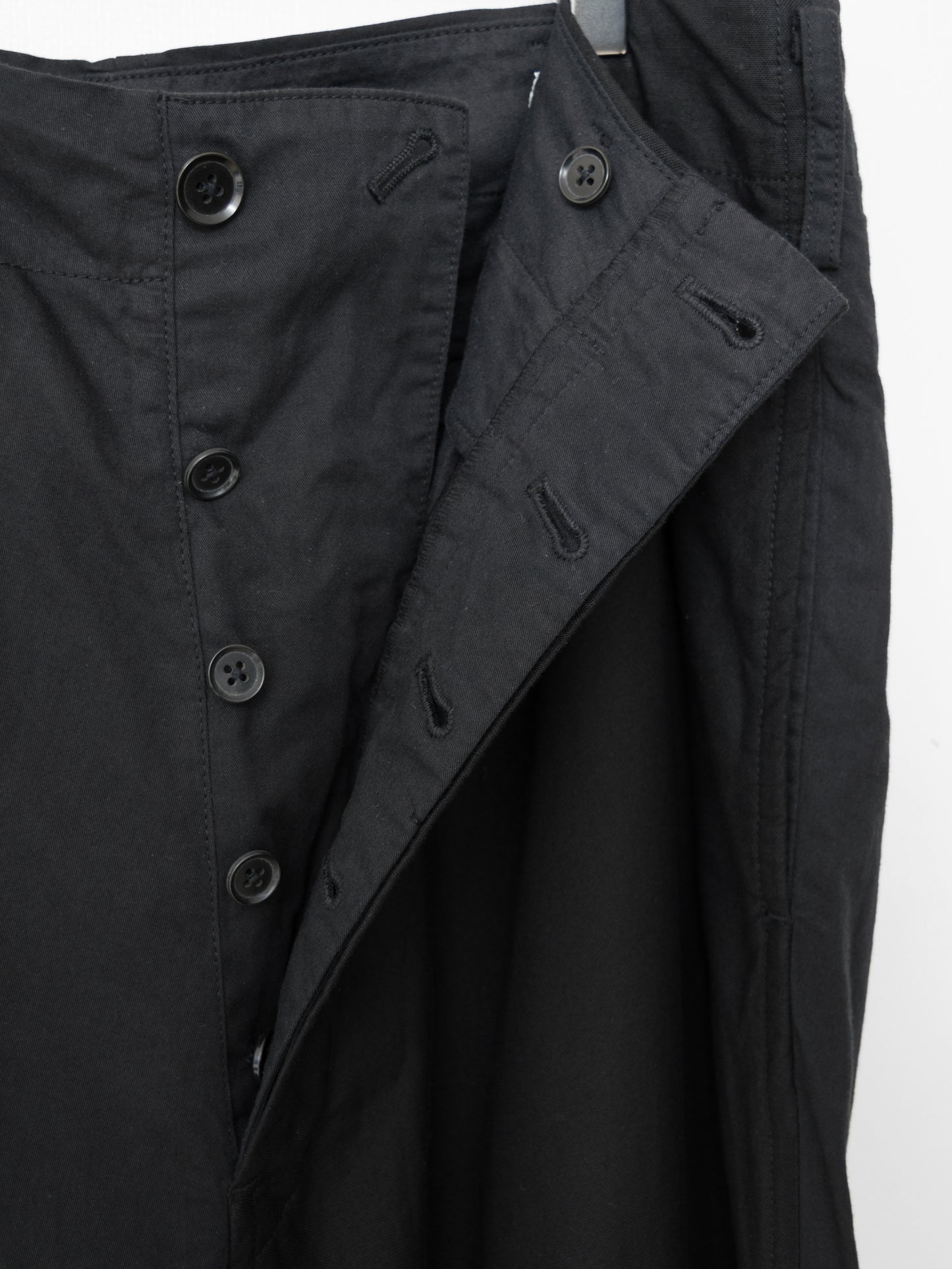 s/s 09 garment dyed contrast panel sarouel pants black ∙ cotton rayon ∙ medium