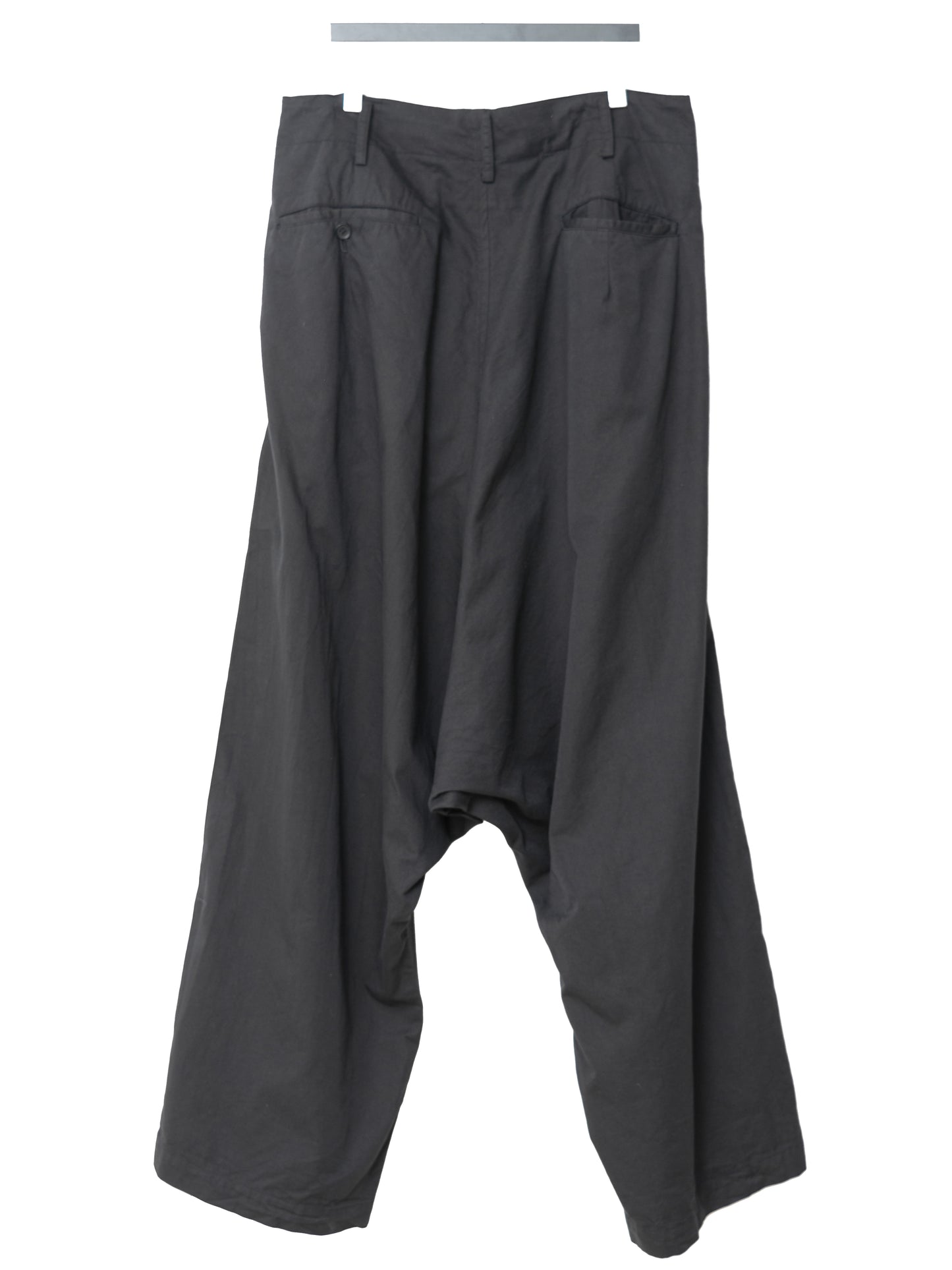 s/s 09 garment dyed contrast panel sarouel pants black ∙ cotton rayon ∙ medium