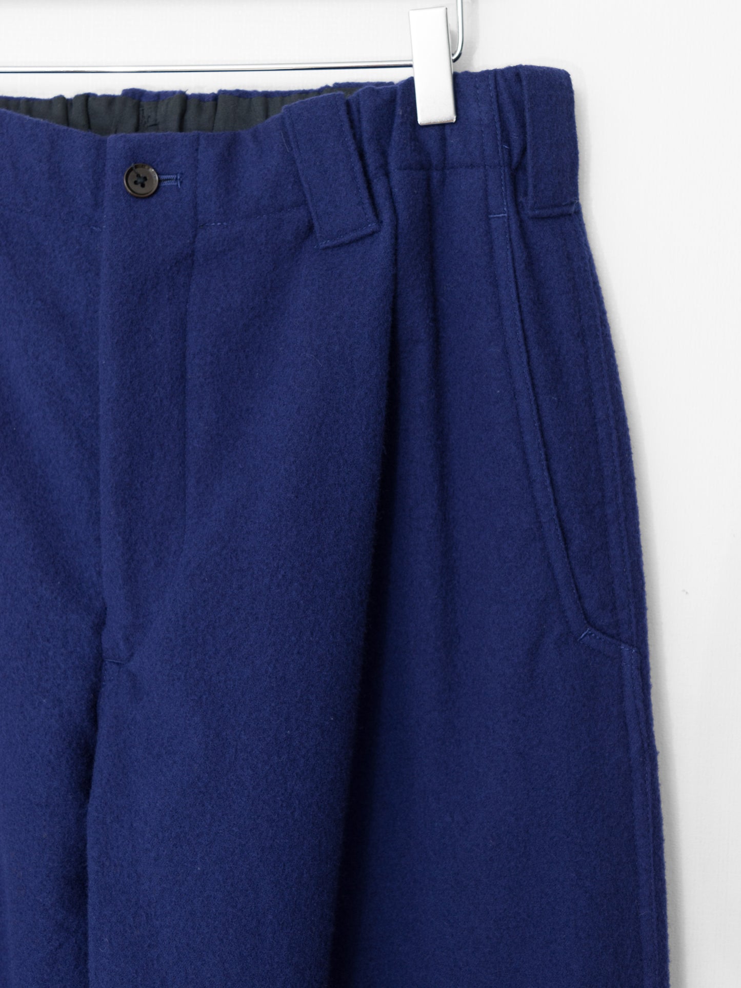 elastic waist pants deep blue ∙ melton wool ∙ medium