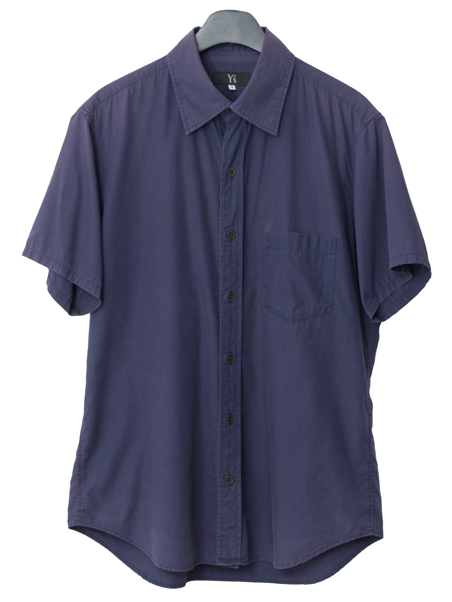 s/s 09 short sleeve shirt fade blue ∙ cotton silk ∙ large