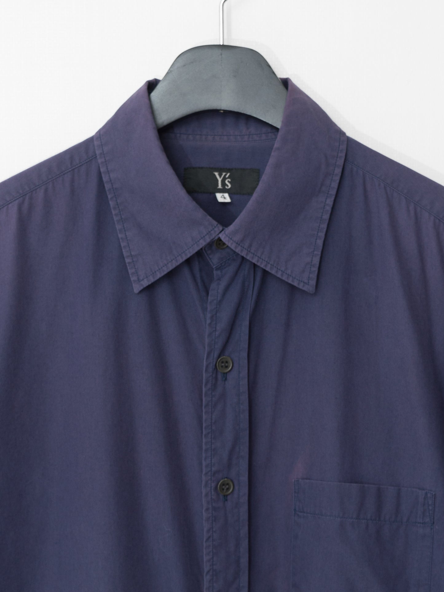 s/s 09 short sleeve shirt fade blue ∙ cotton silk ∙ large