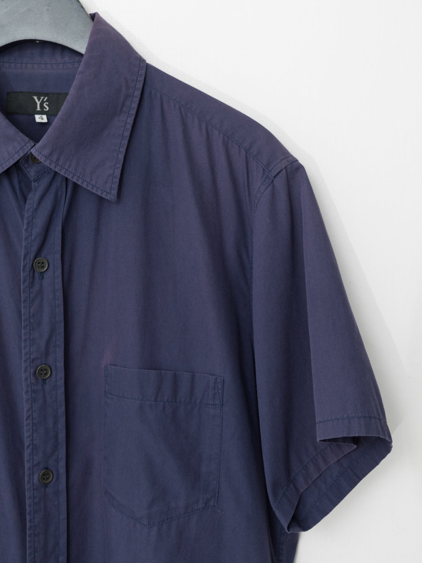 s/s 09 short sleeve shirt fade blue ∙ cotton silk ∙ large