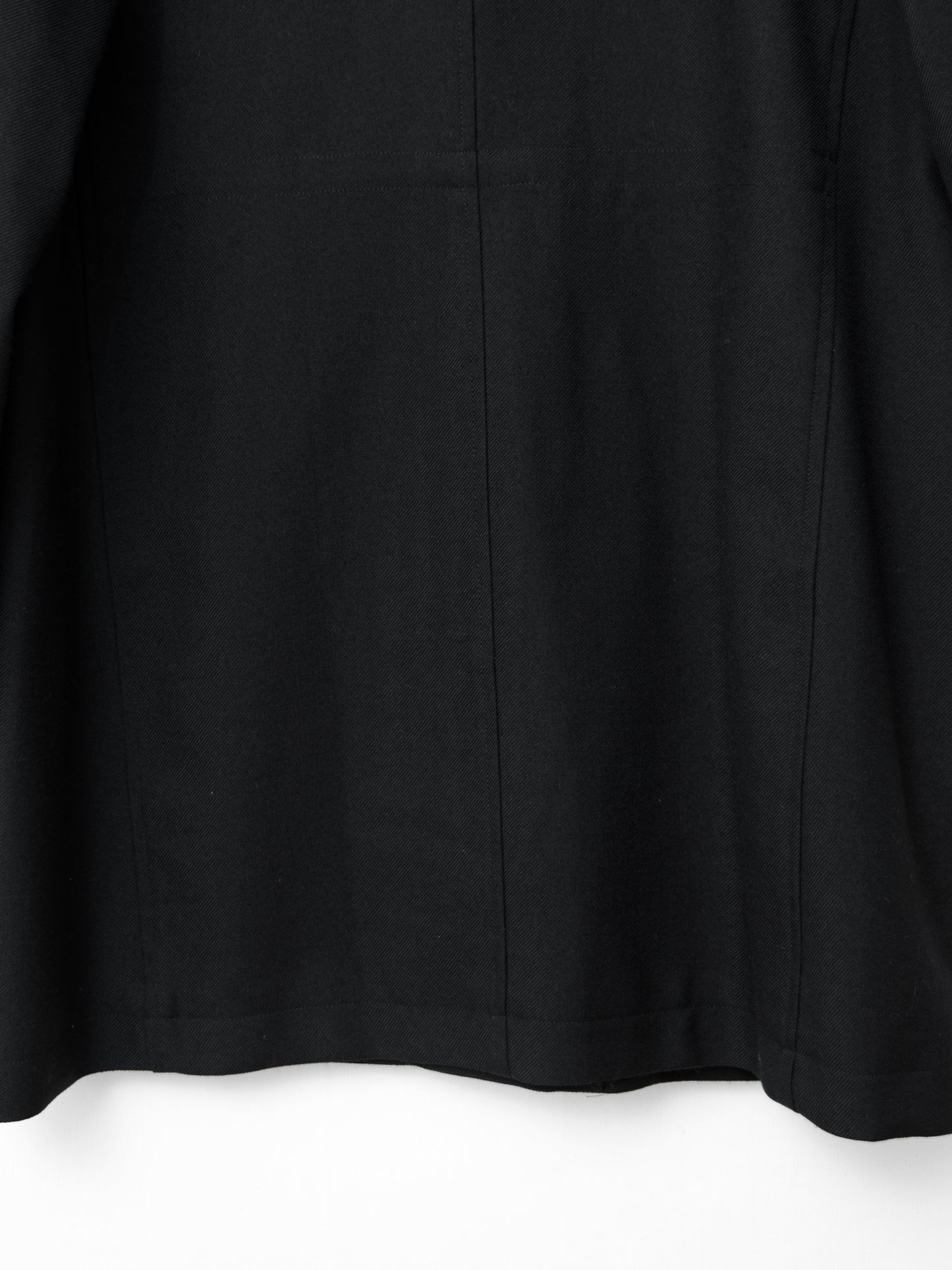 band collar tailored coat black ∙ heavy wool gabardine ∙ medium