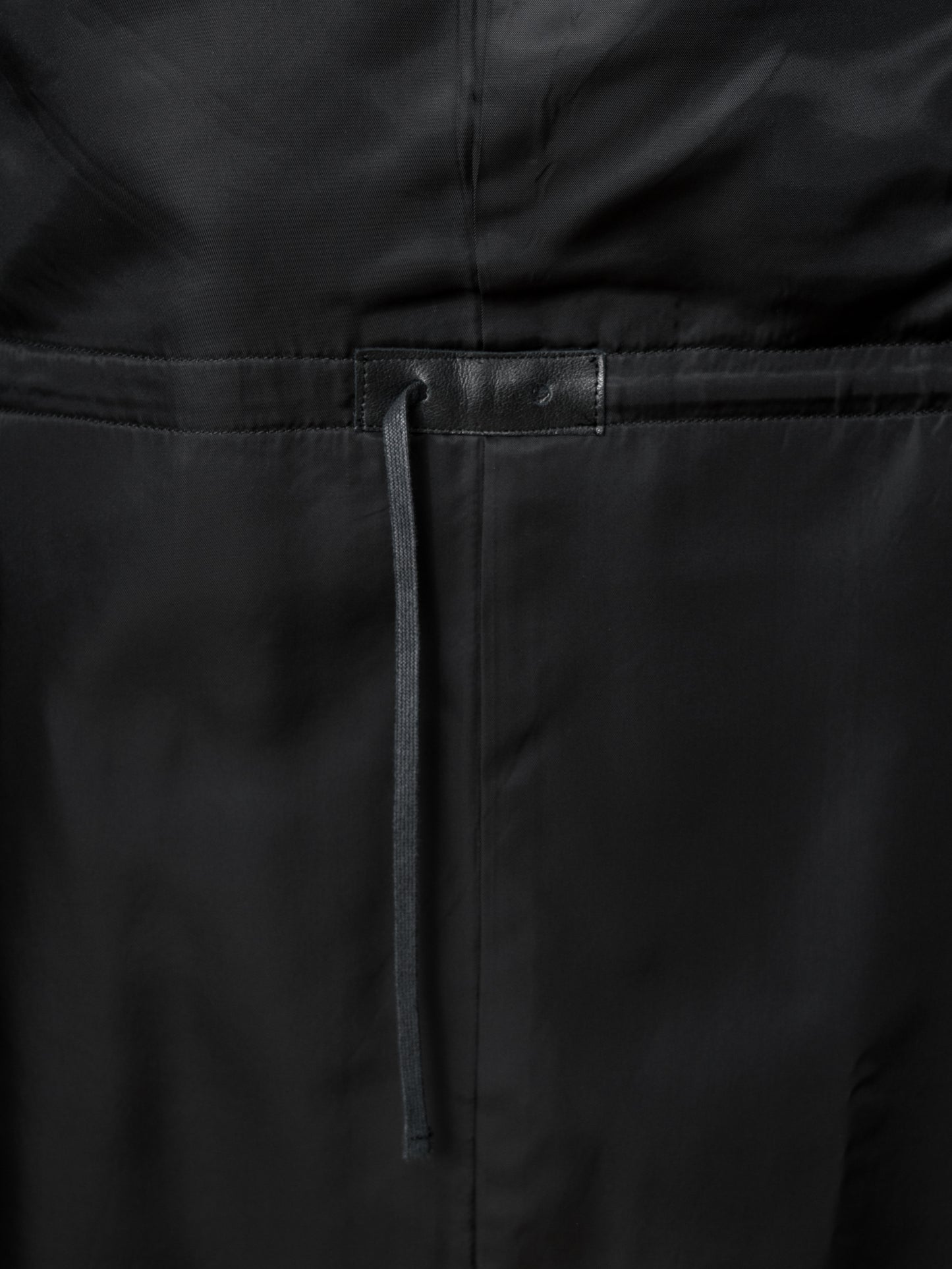 band collar tailored coat black ∙ heavy wool gabardine ∙ medium
