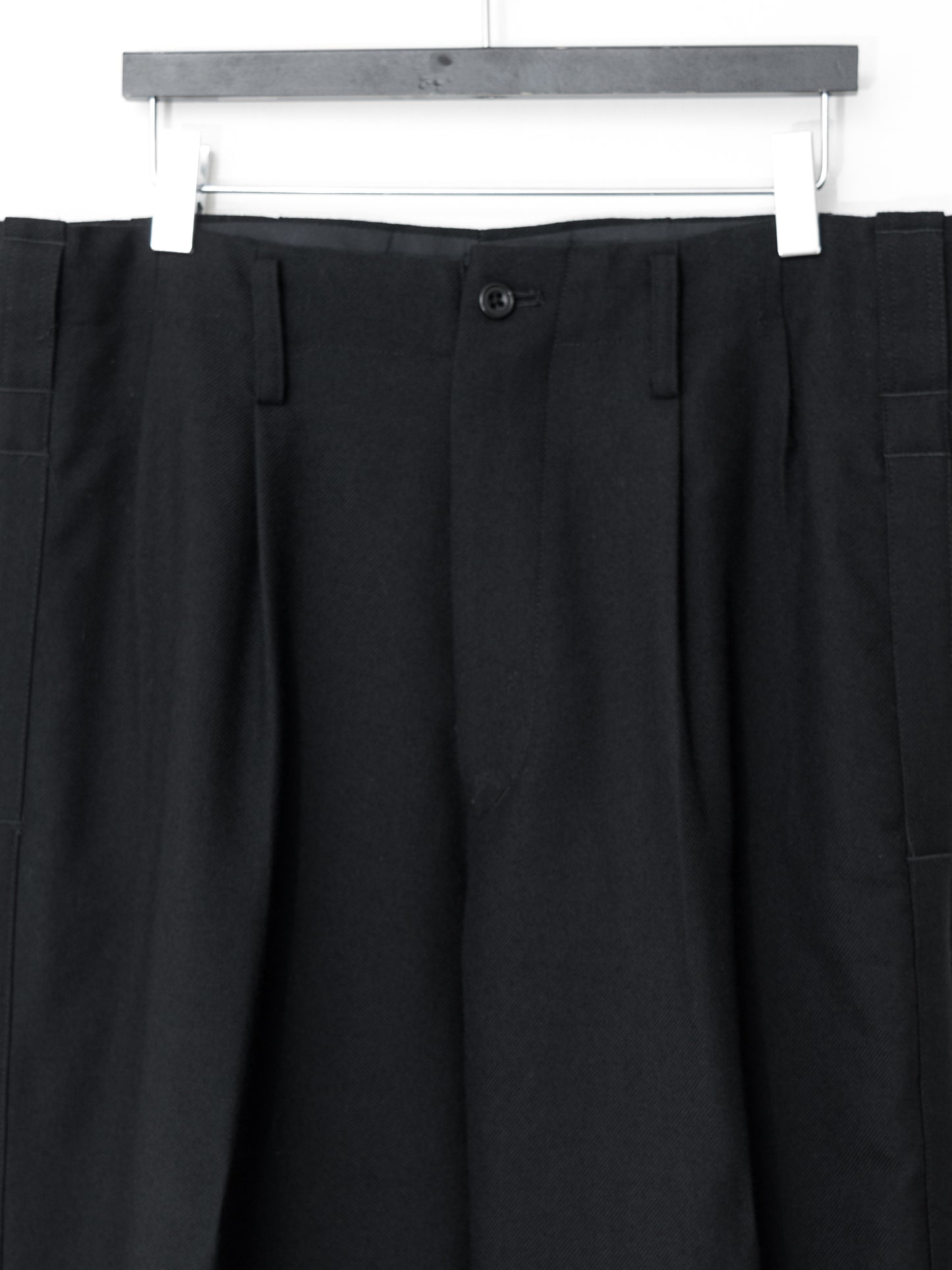 side stripe trousers black ∙ heavy wool gabardine ∙ medium