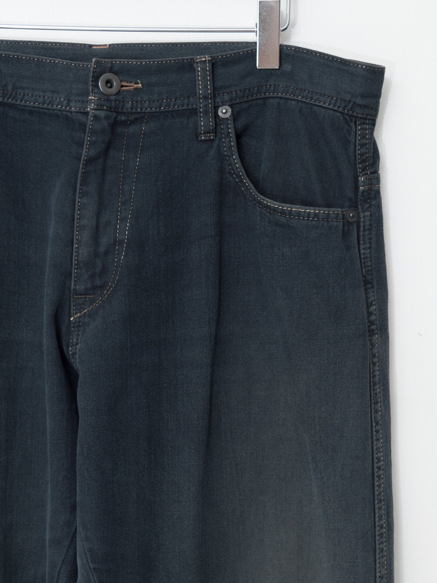 s/s 08 garment dyed 5 pocket jeans indigo black ∙ cotton ∙ xsmall