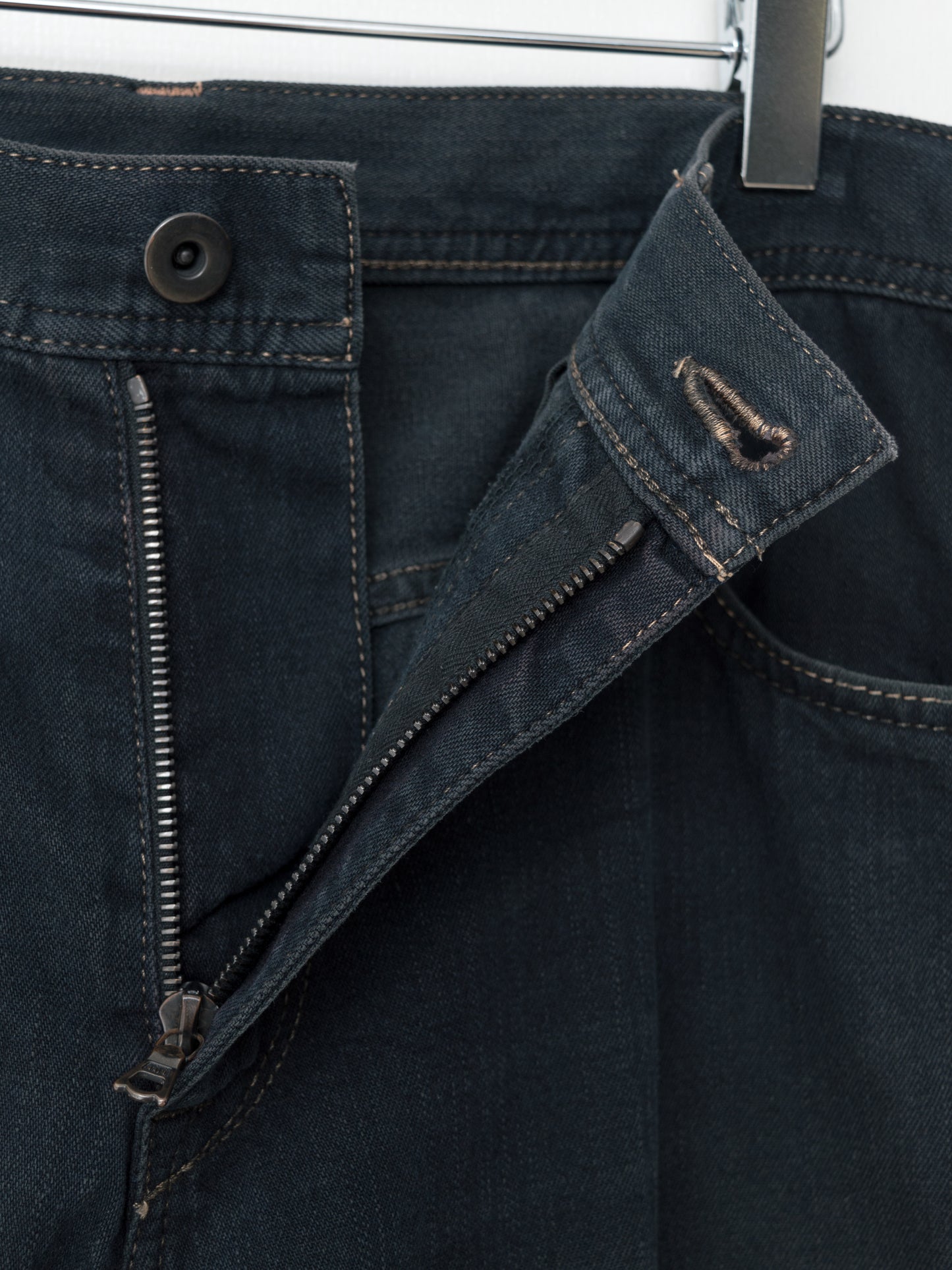 s/s 08 garment dyed 5 pocket jeans indigo black ∙ cotton ∙ xsmall