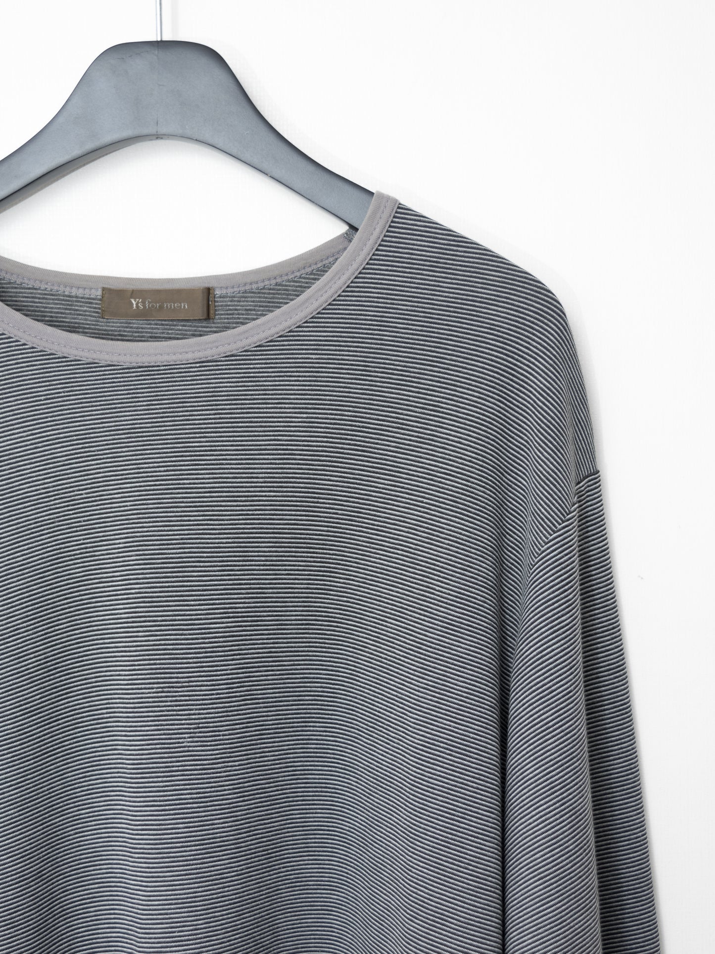 micro stripe longsleeve grey ∙ cotton poly ∙ one size