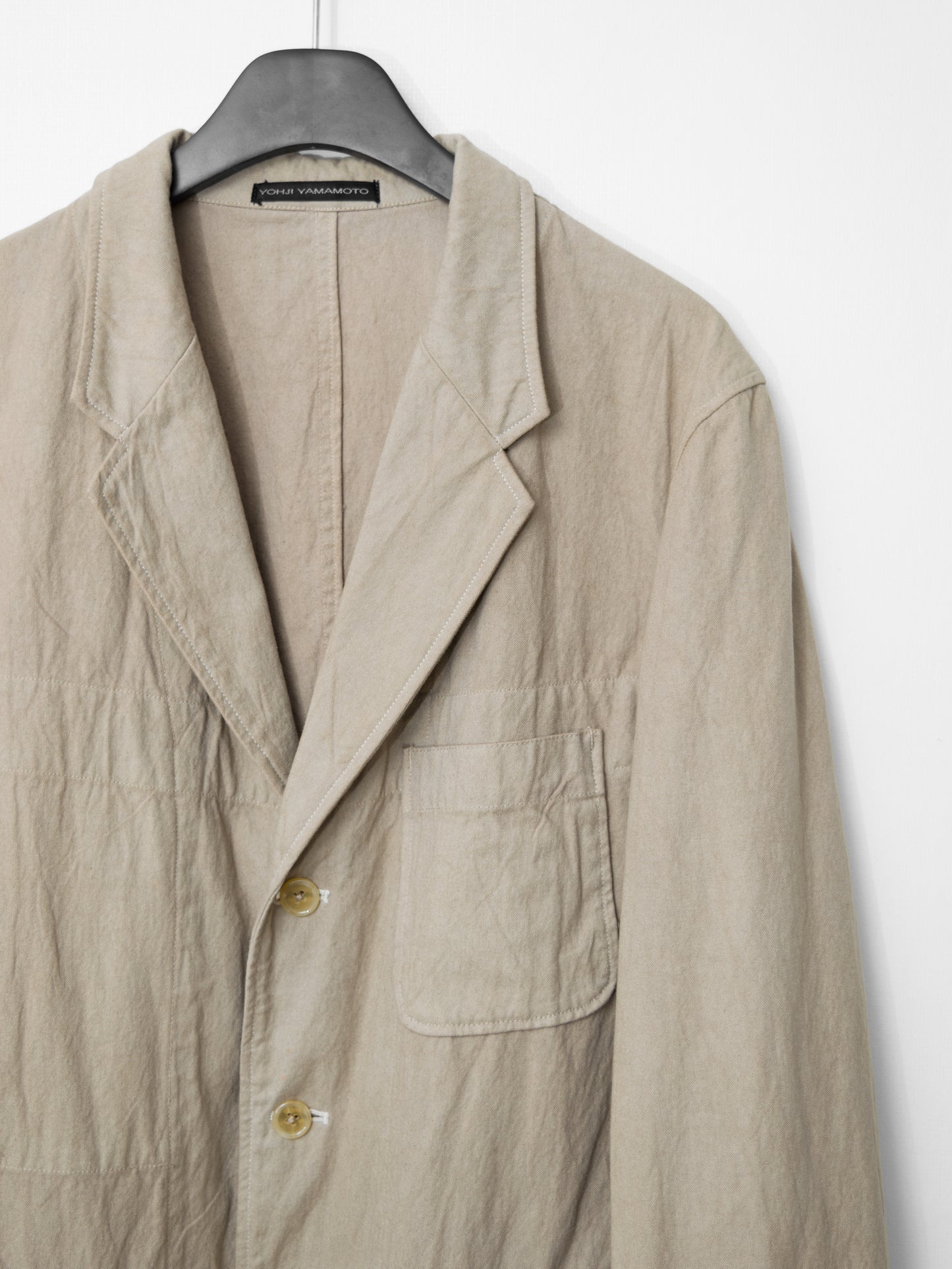 garment dyed tailored jacket tea ∙ cotton ∙ large