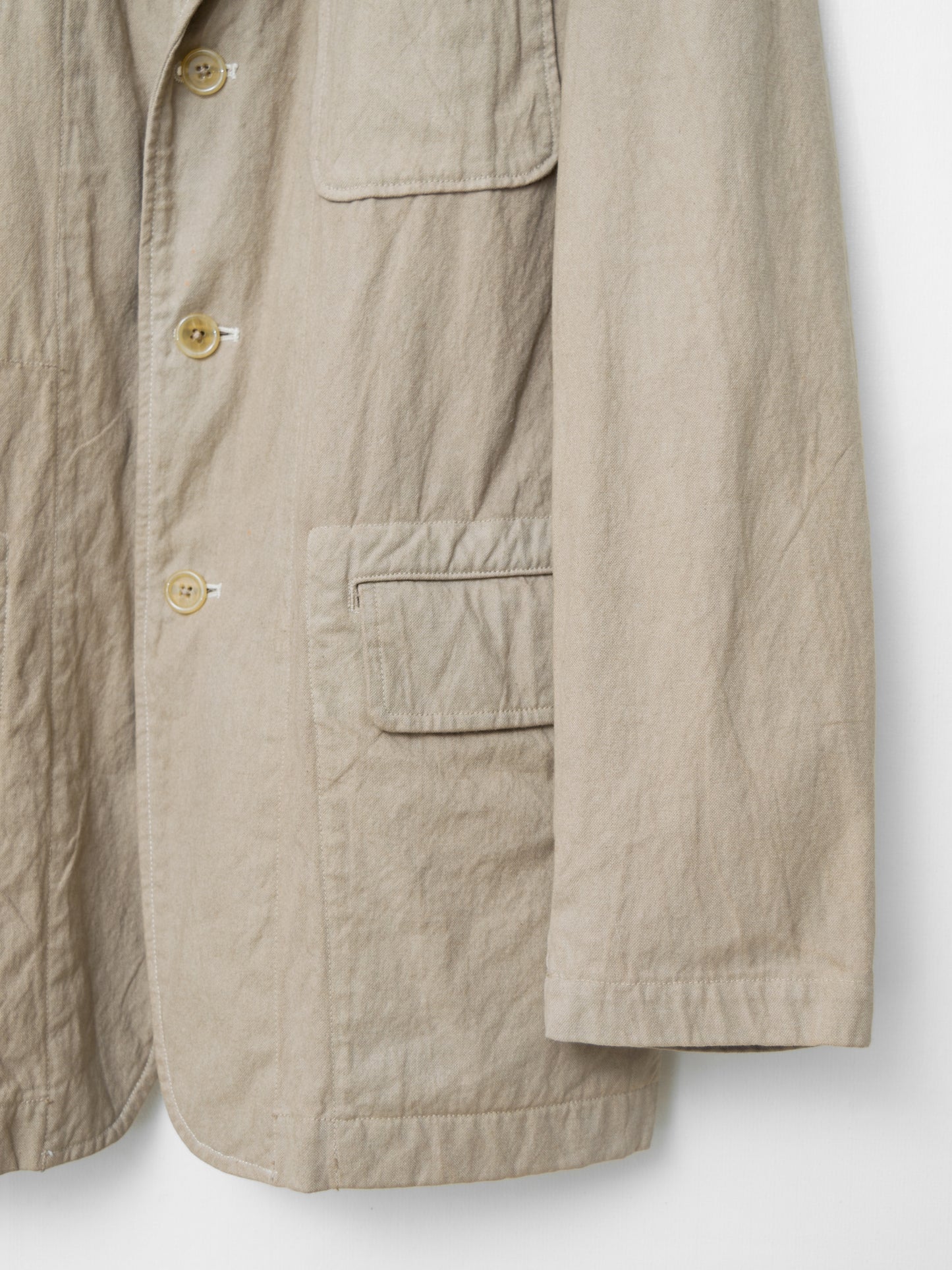 garment dyed tailored jacket tea ∙ cotton ∙ large