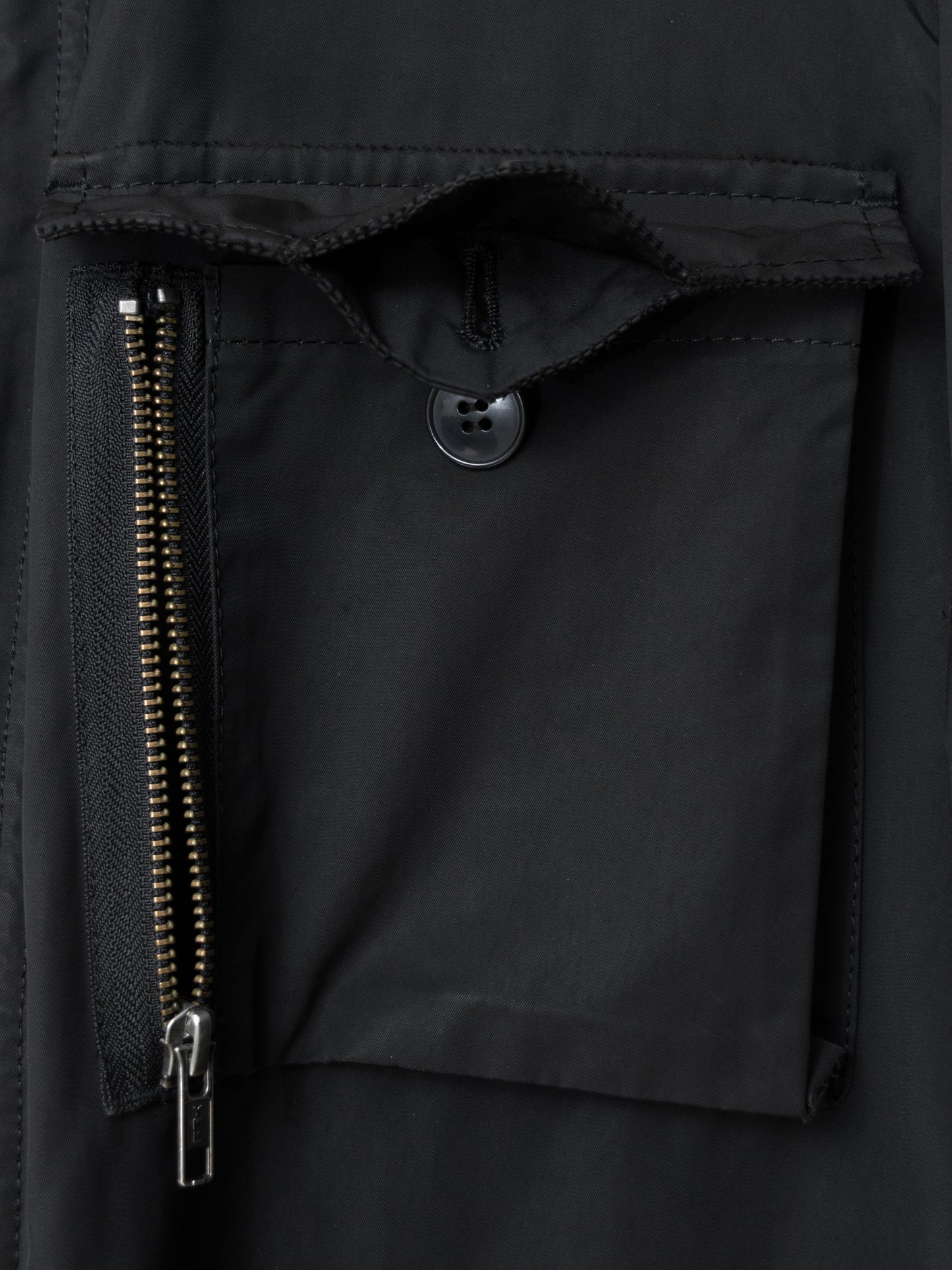 a/w 07 m-65 fishtail parka black ∙ poly nylon ∙ medium