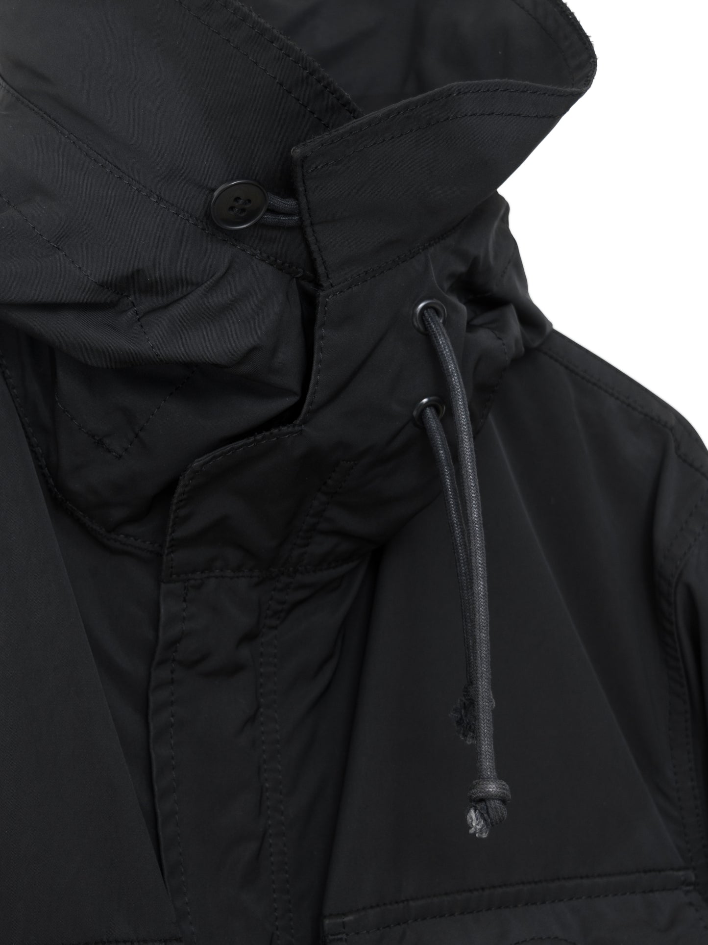 a/w 07 m-65 fishtail parka black ∙ poly nylon ∙ medium