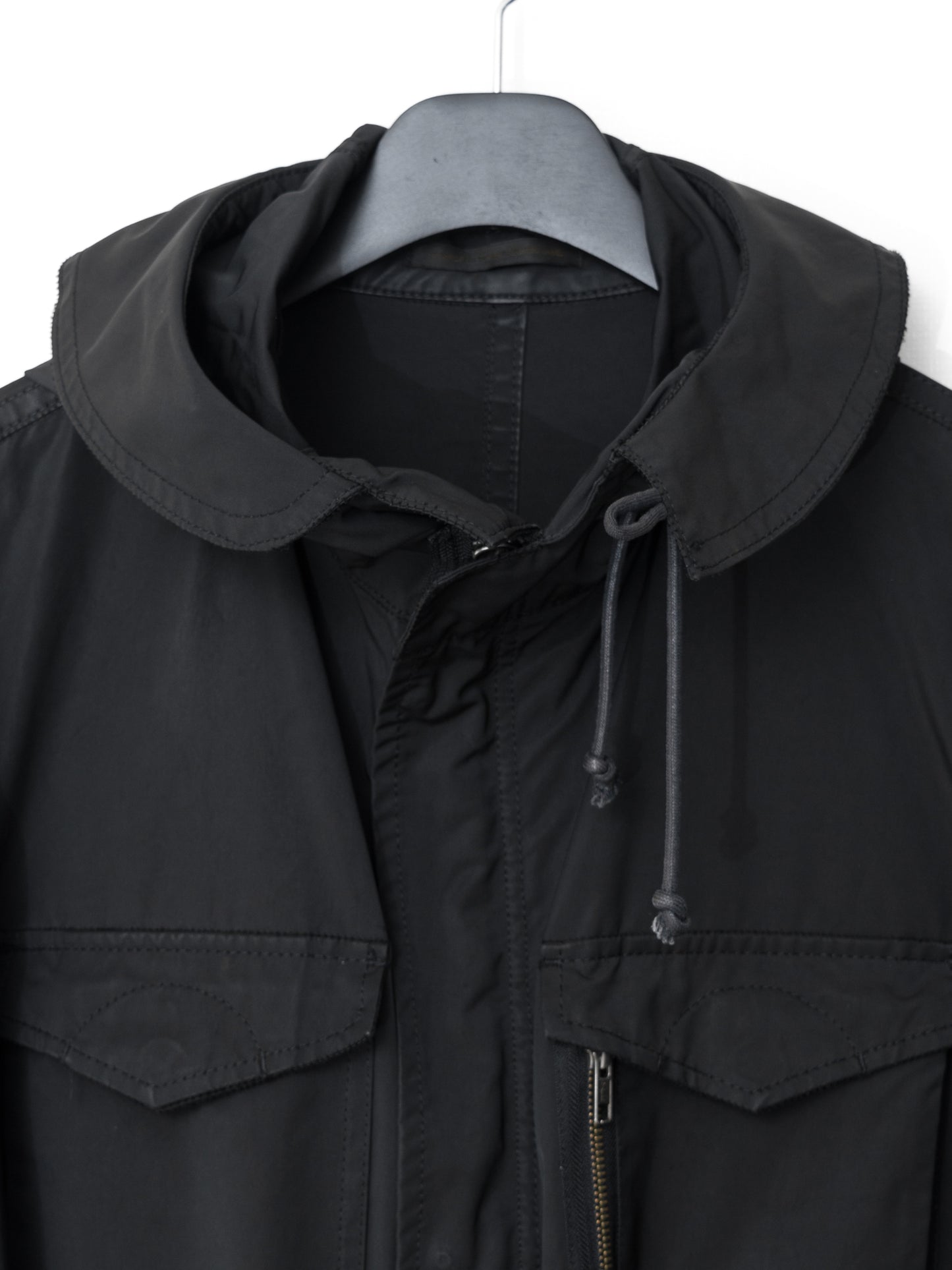 a/w 07 m-65 fishtail parka black ∙ poly nylon ∙ medium