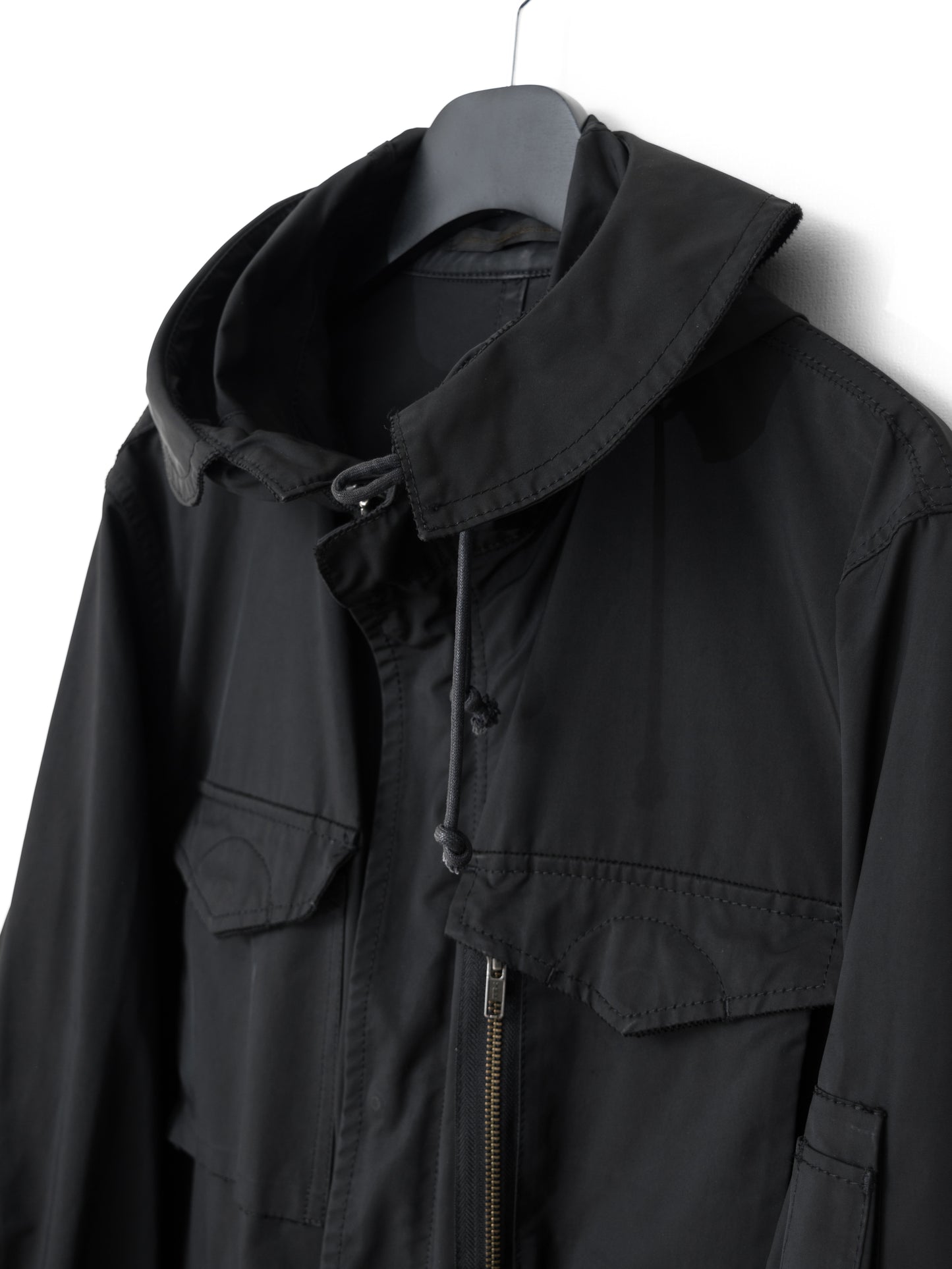 a/w 07 m-65 fishtail parka black ∙ poly nylon ∙ medium