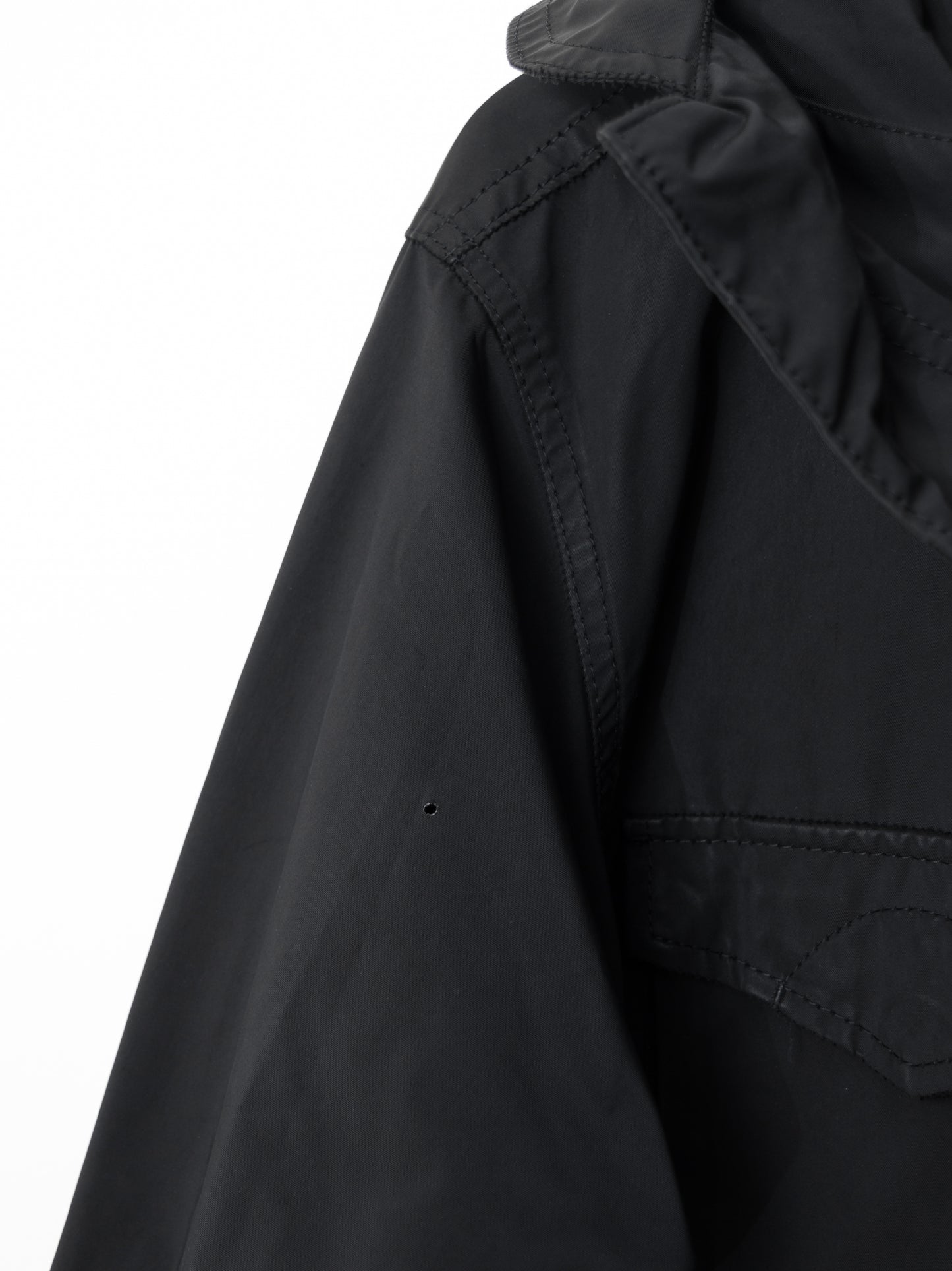 a/w 07 m-65 fishtail parka black ∙ poly nylon ∙ medium