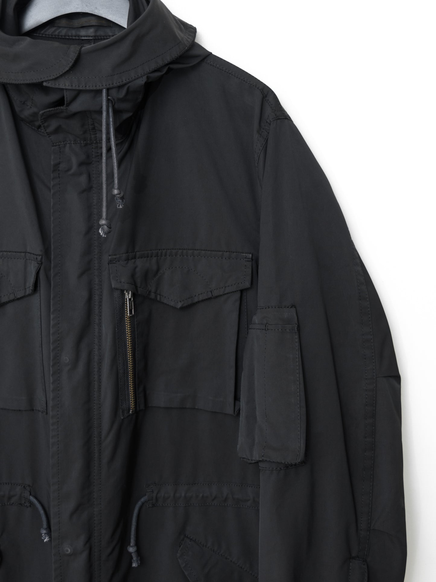 a/w 07 m-65 fishtail parka black ∙ poly nylon ∙ medium