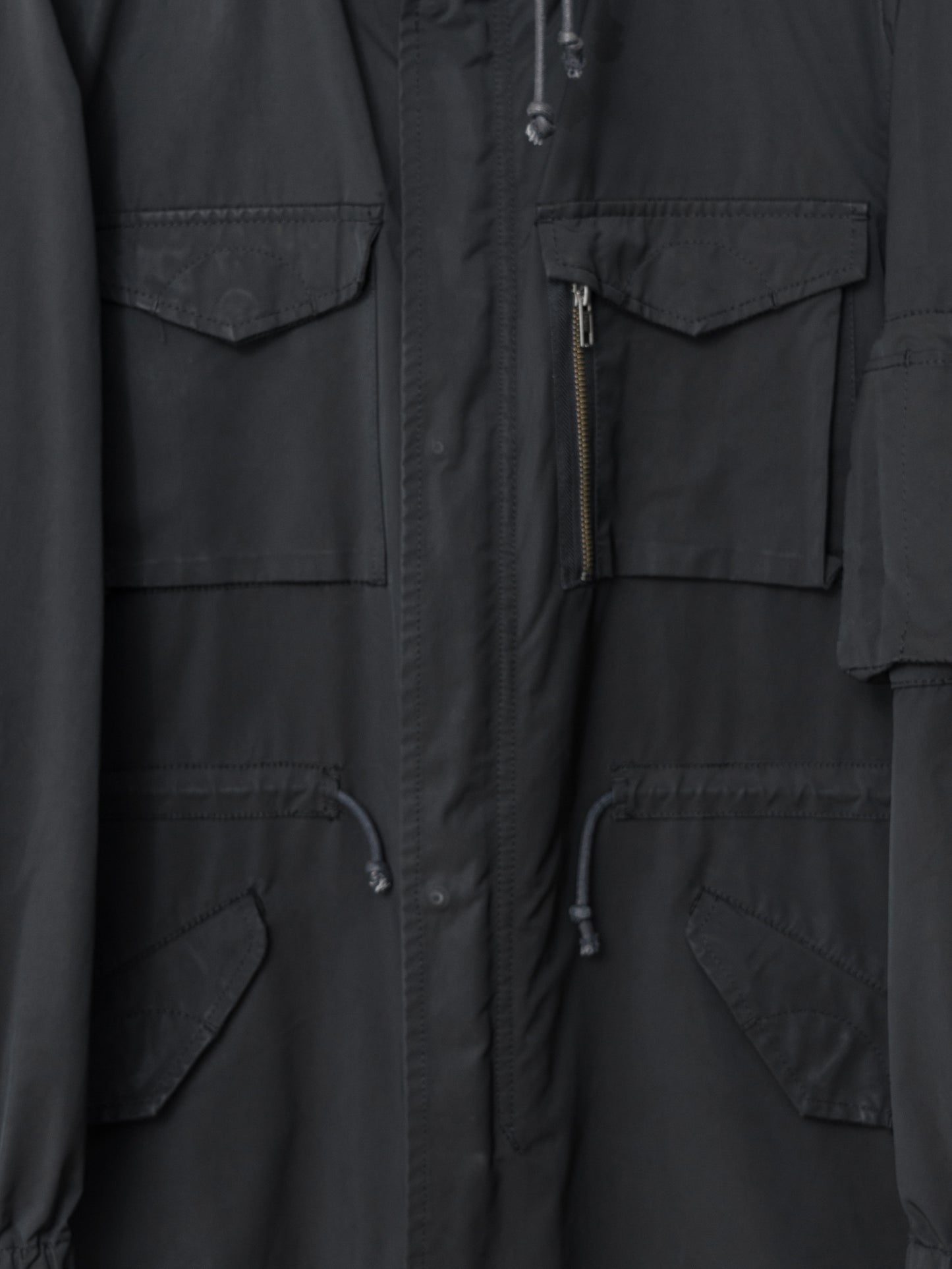 a/w 07 m-65 fishtail parka black ∙ poly nylon ∙ medium