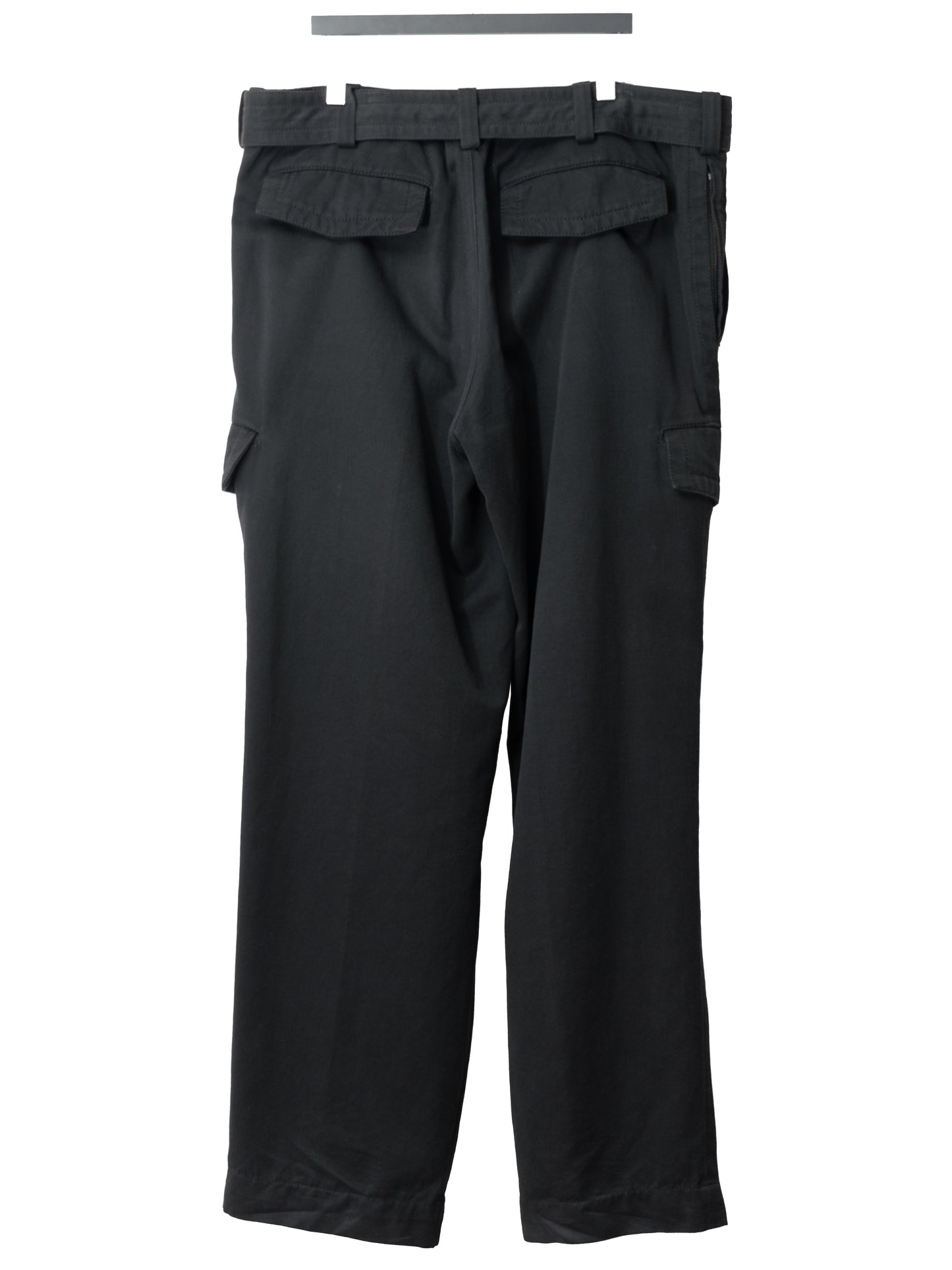 a/w 06 belted cargo pants black ∙ cotton linen rayon silk ∙ small