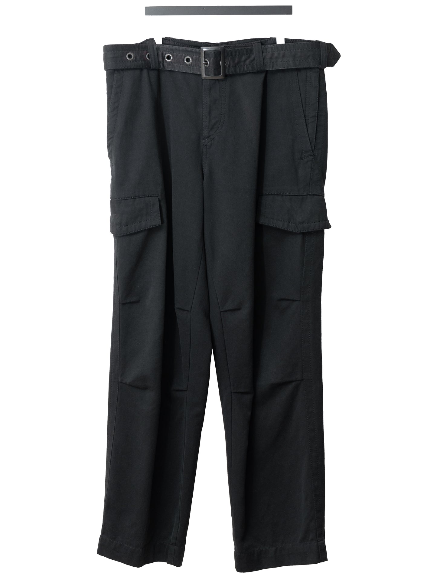 a/w 06 belted cargo pants black ∙ cotton linen rayon silk ∙ small