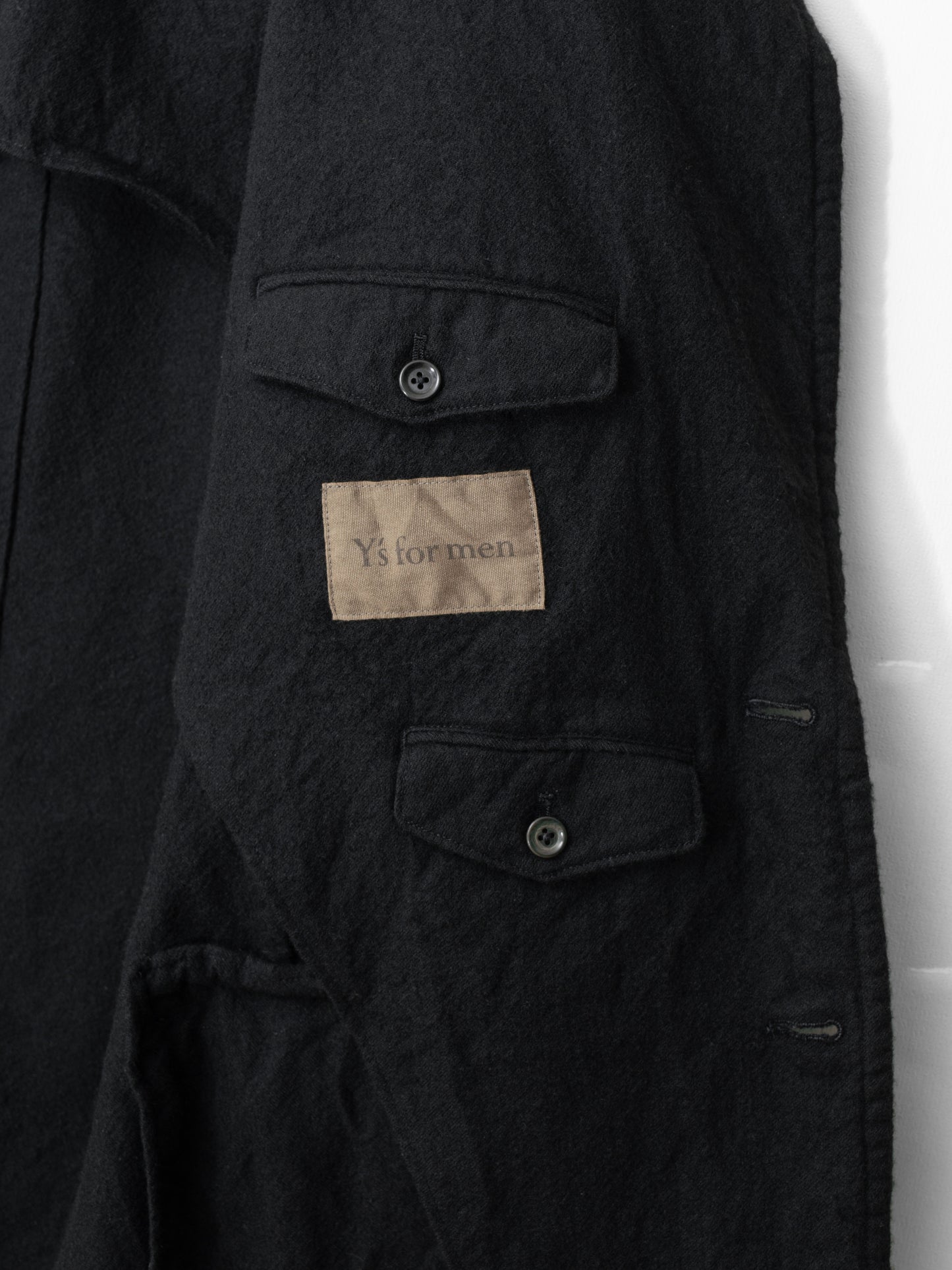 a/w 03 peak lapel tailored jacket black ∙ wool ∙ sample