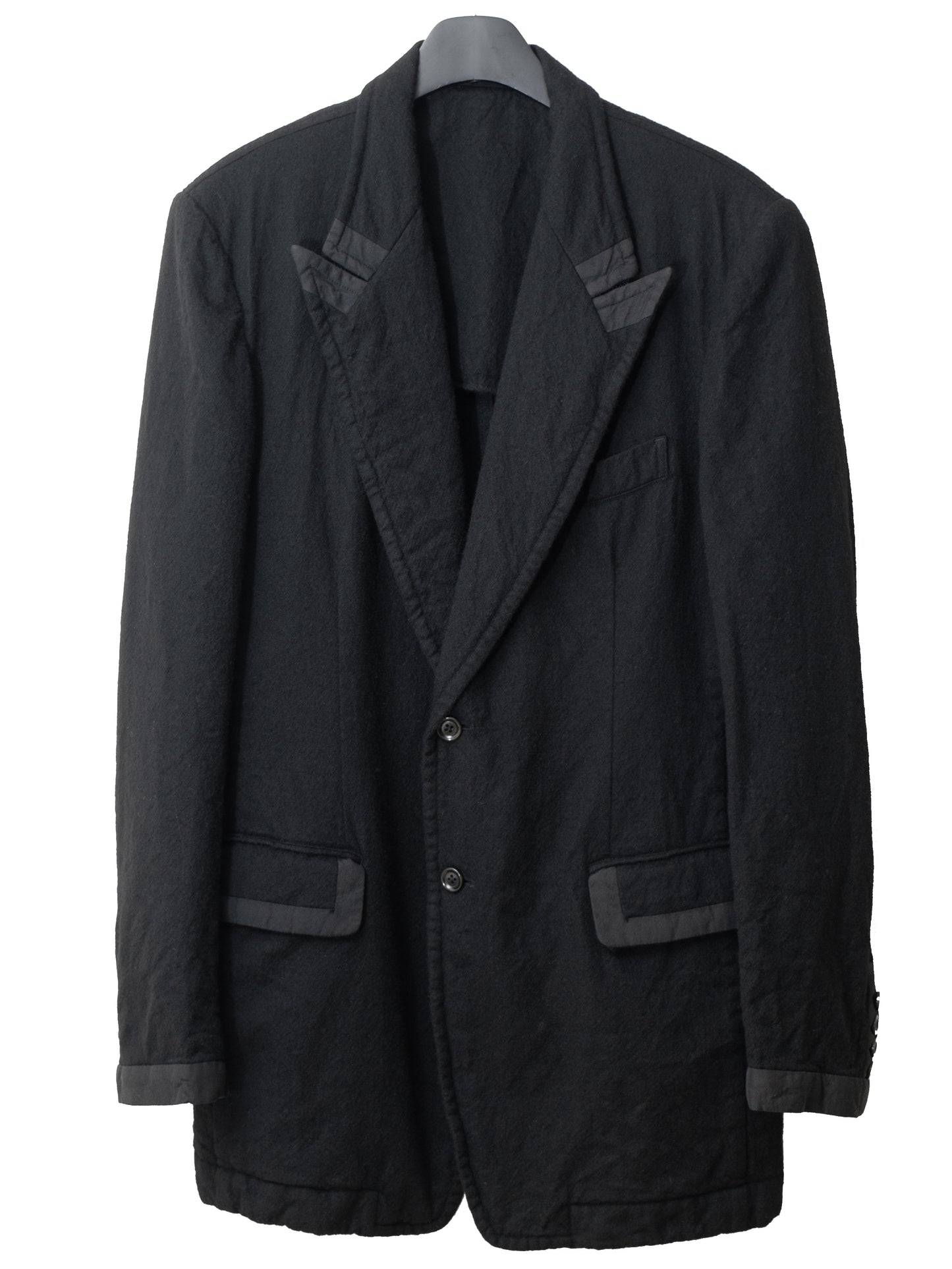 a/w 03 peak lapel tailored jacket black ∙ wool ∙ sample