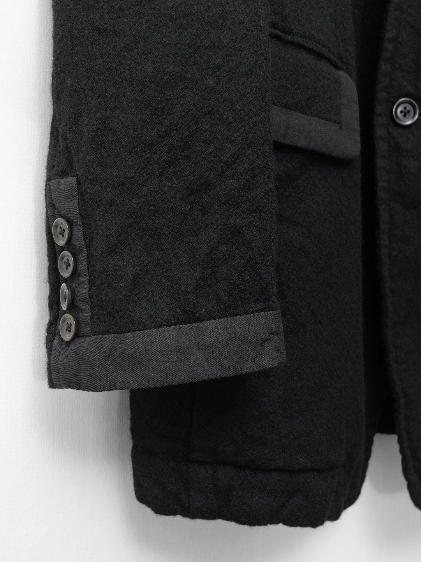 a/w 03 peak lapel tailored jacket black ∙ wool ∙ sample