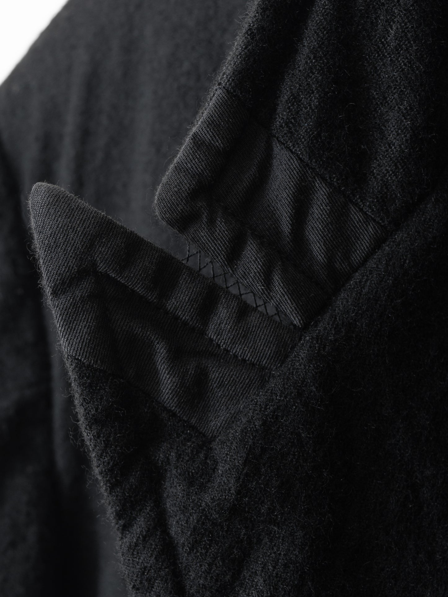 a/w 03 peak lapel tailored jacket black ∙ wool ∙ sample