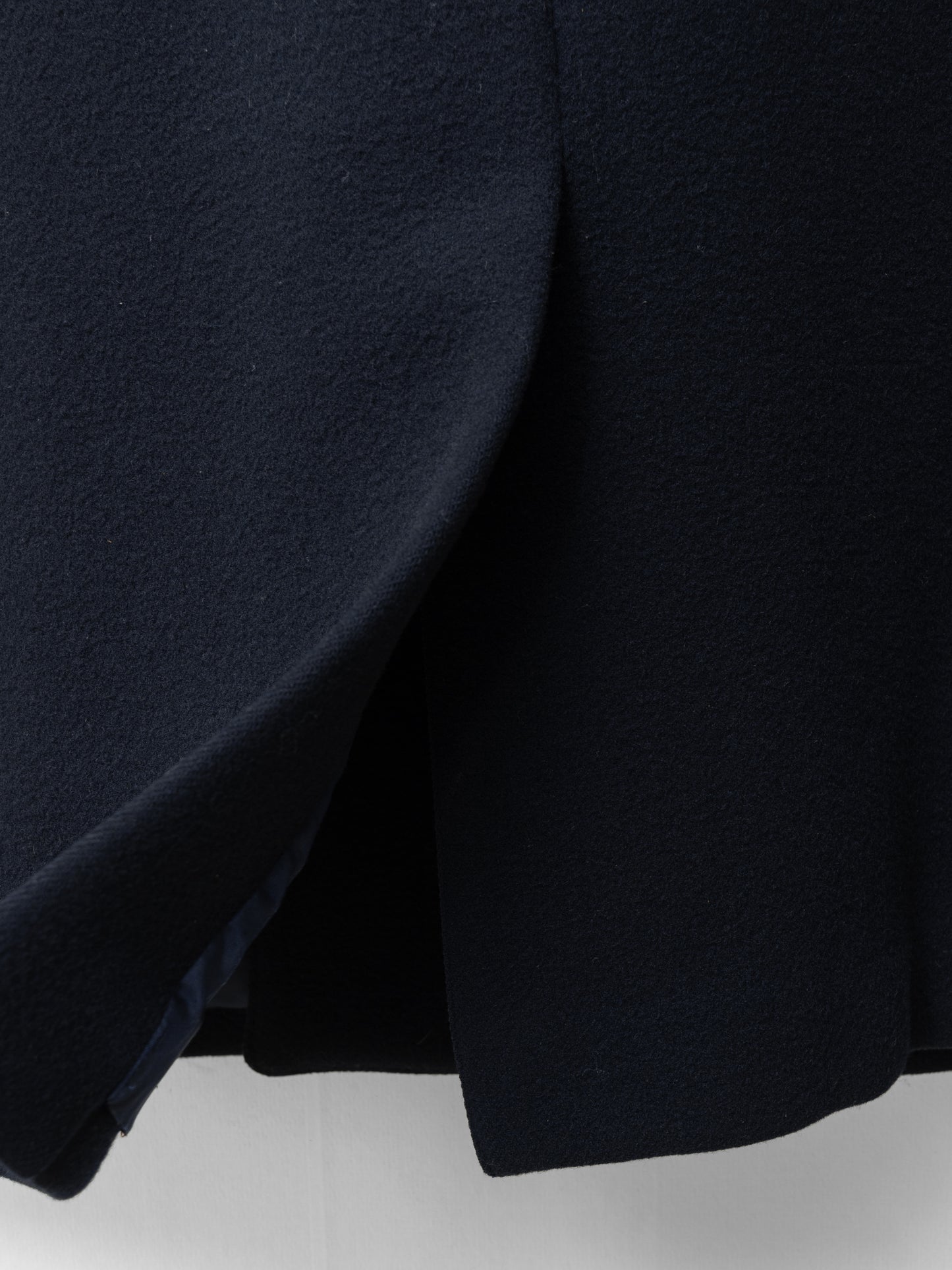 '80s double breasted coat navy ∙ melton wool nylon ∙ small