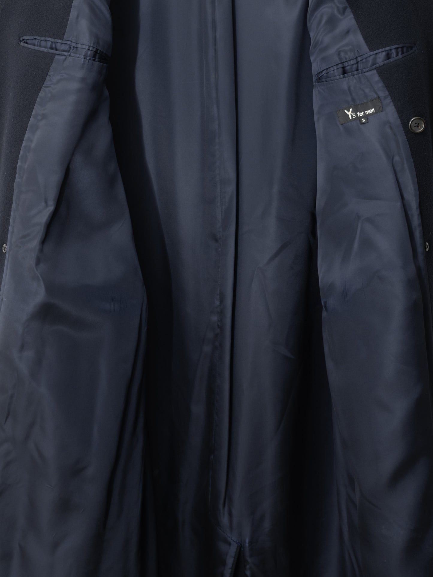 '80s double breasted coat navy ∙ melton wool nylon ∙ small