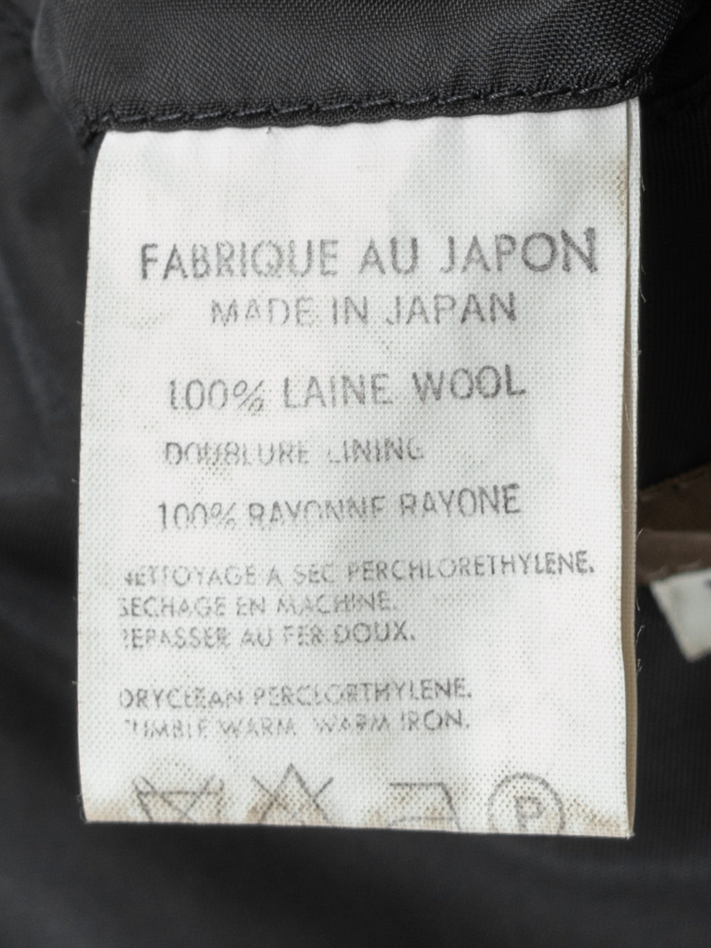 4b tailored jacket black ∙ wool gabardine ∙ medium