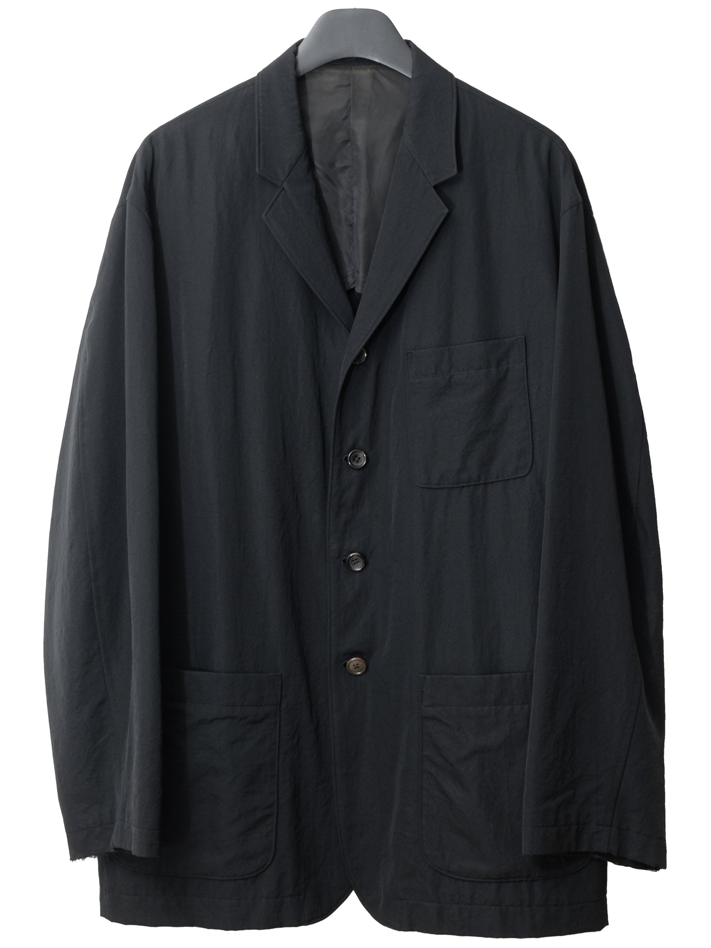 4b tailored jacket black ∙ wool gabardine ∙ medium