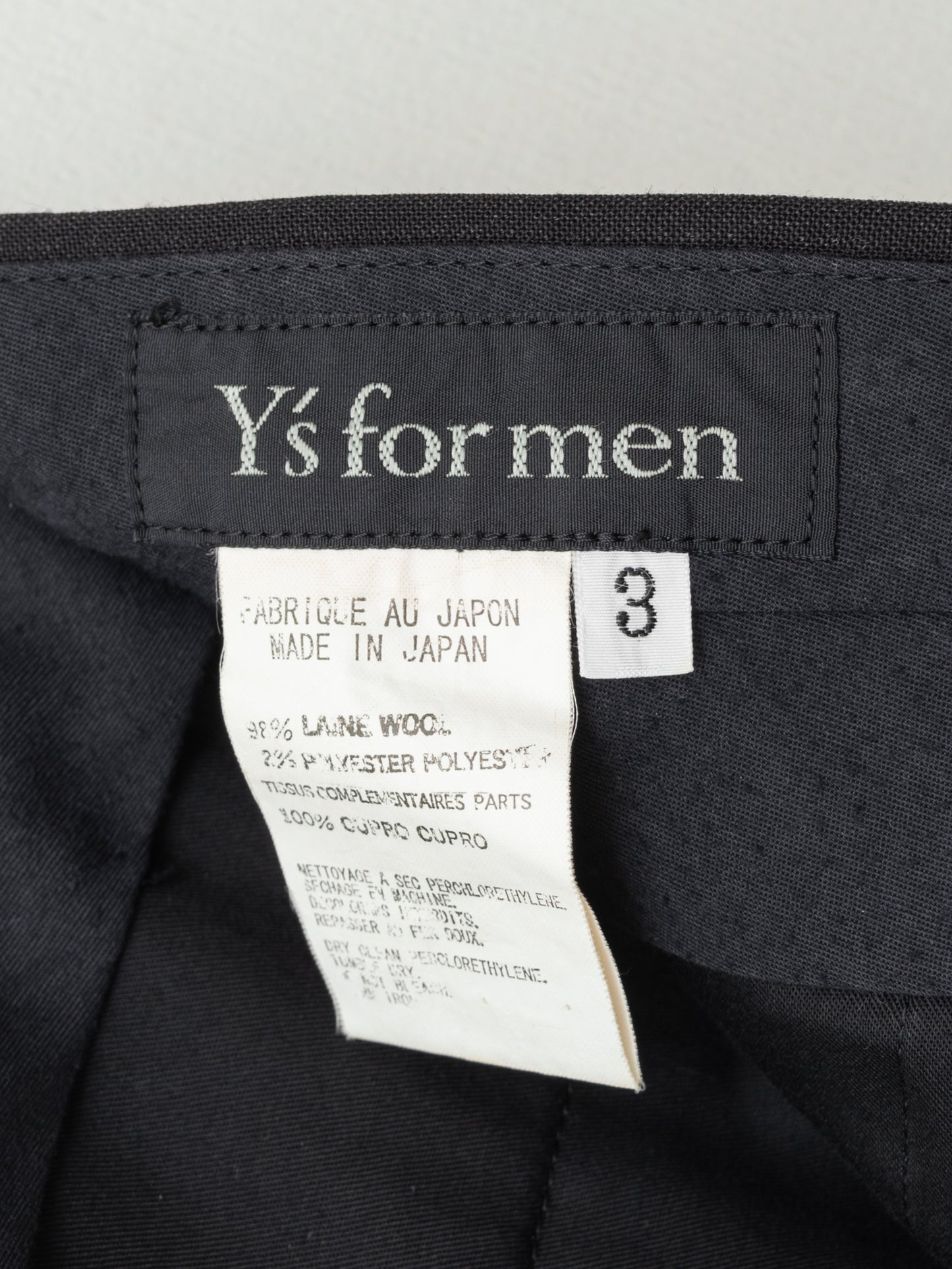 double pleat pinstripe trousers coffee ∙ wool poly ∙ medium